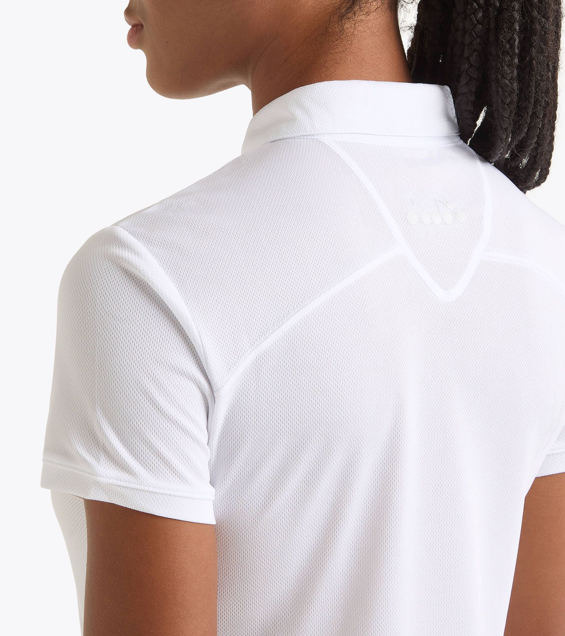 Tennis polo shirt - Women L. POLO COURT OPTICAL WHITE - Diadora