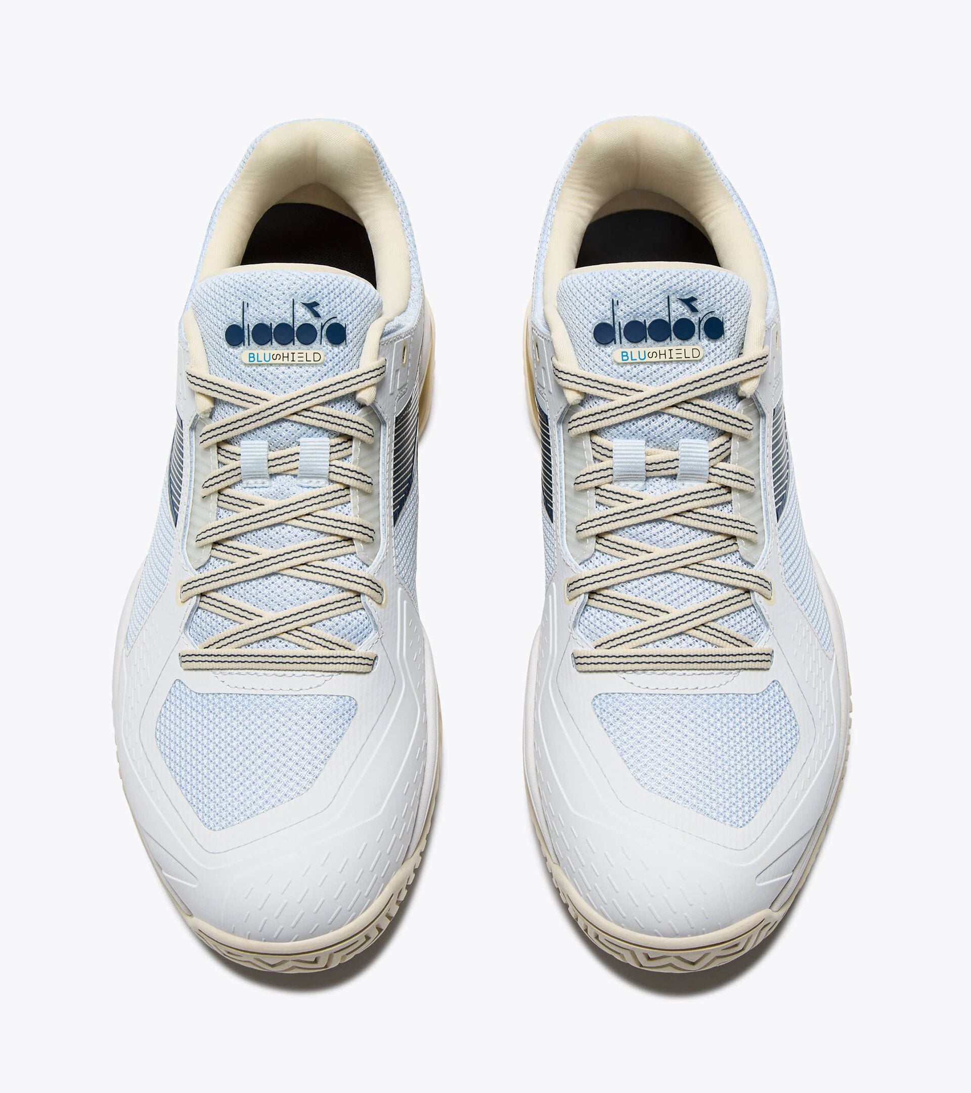 Tennis shoe for hard surfaces and clay courts -  Protection and cushioning - Men&rsquo;s BLUSHIELD TORNEO 3 AG WHT/ENSIGN BLUE/WHISPER WHT - Diadora