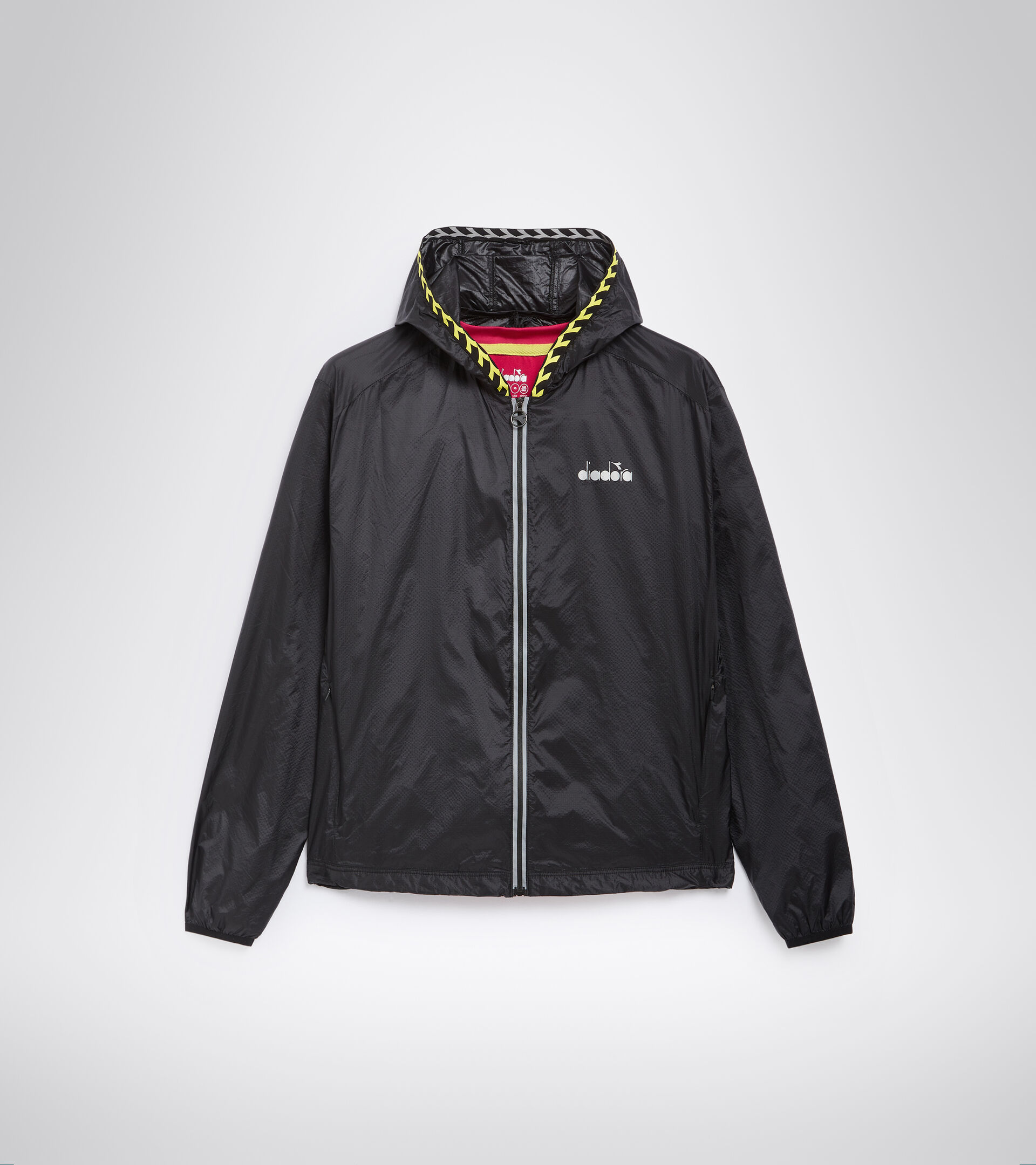 Running windbreaker - Women L. MULTILAYER JACKET BE ONE BLACK - Diadora