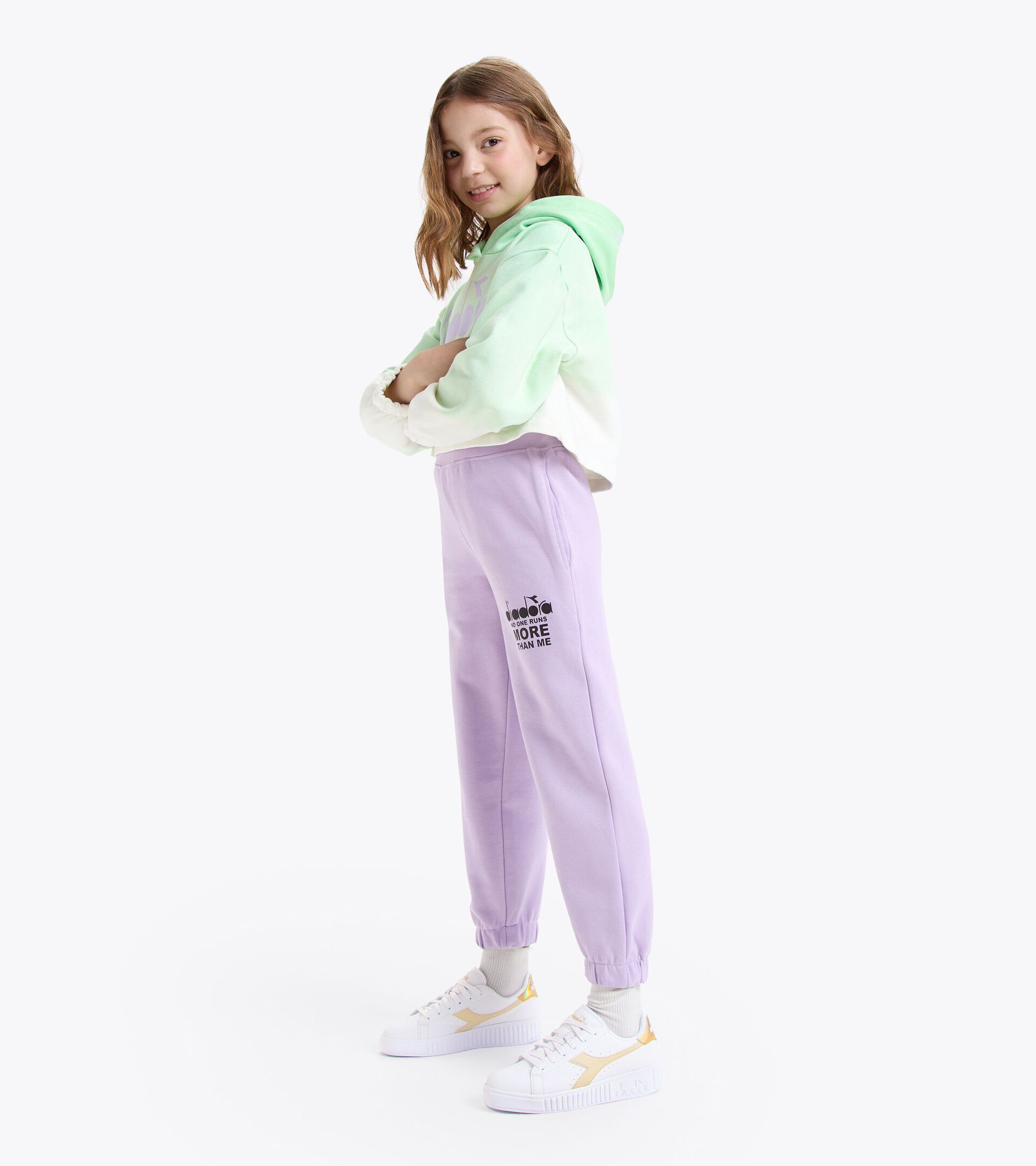 Pantalon en coton - Fille JG.JOGGER PANT PASTEL PALE LILAS - Diadora