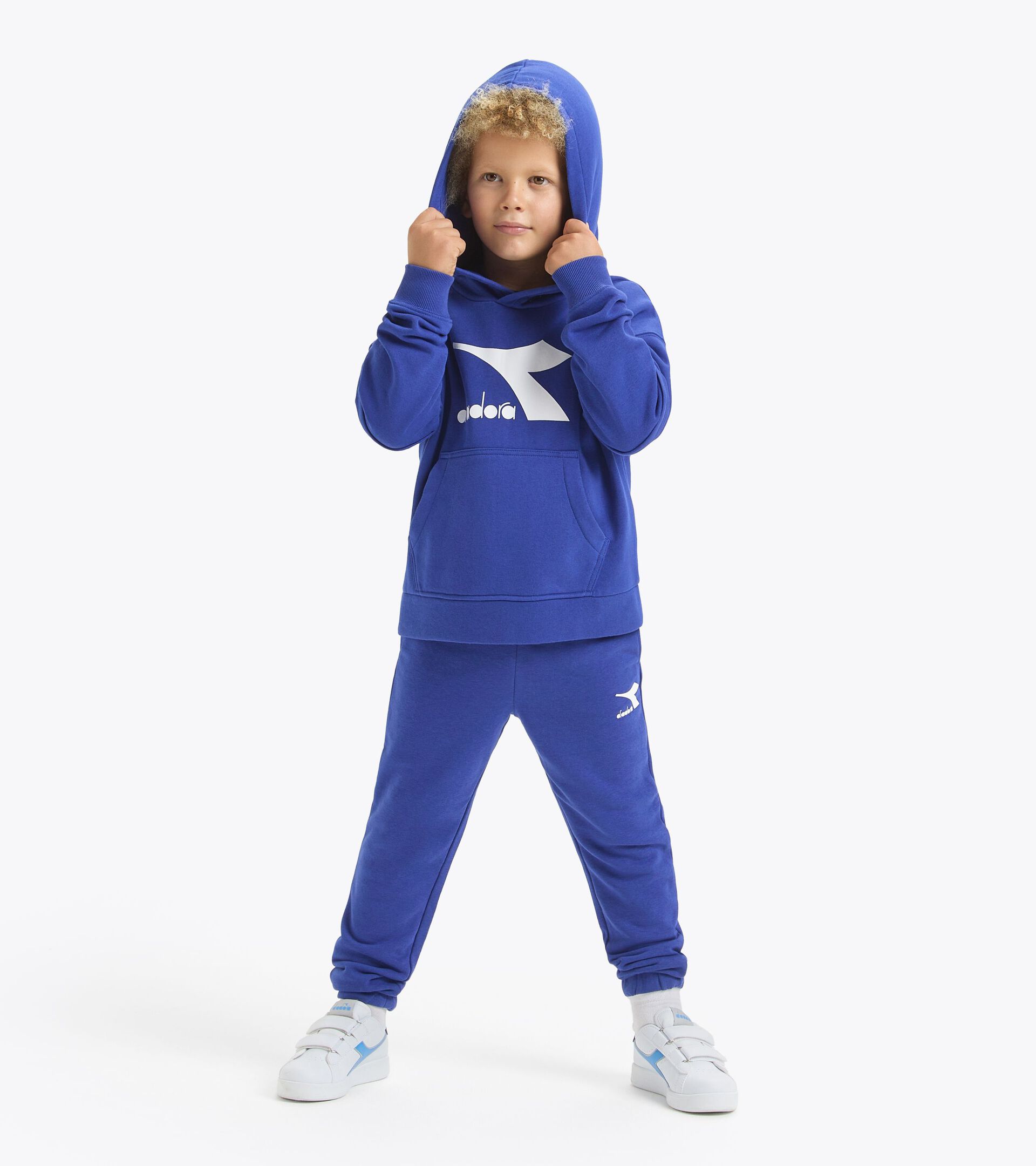 Sporty hoodie - Boy JB. HOODIE NEON IMPERIAL BLUE - Diadora