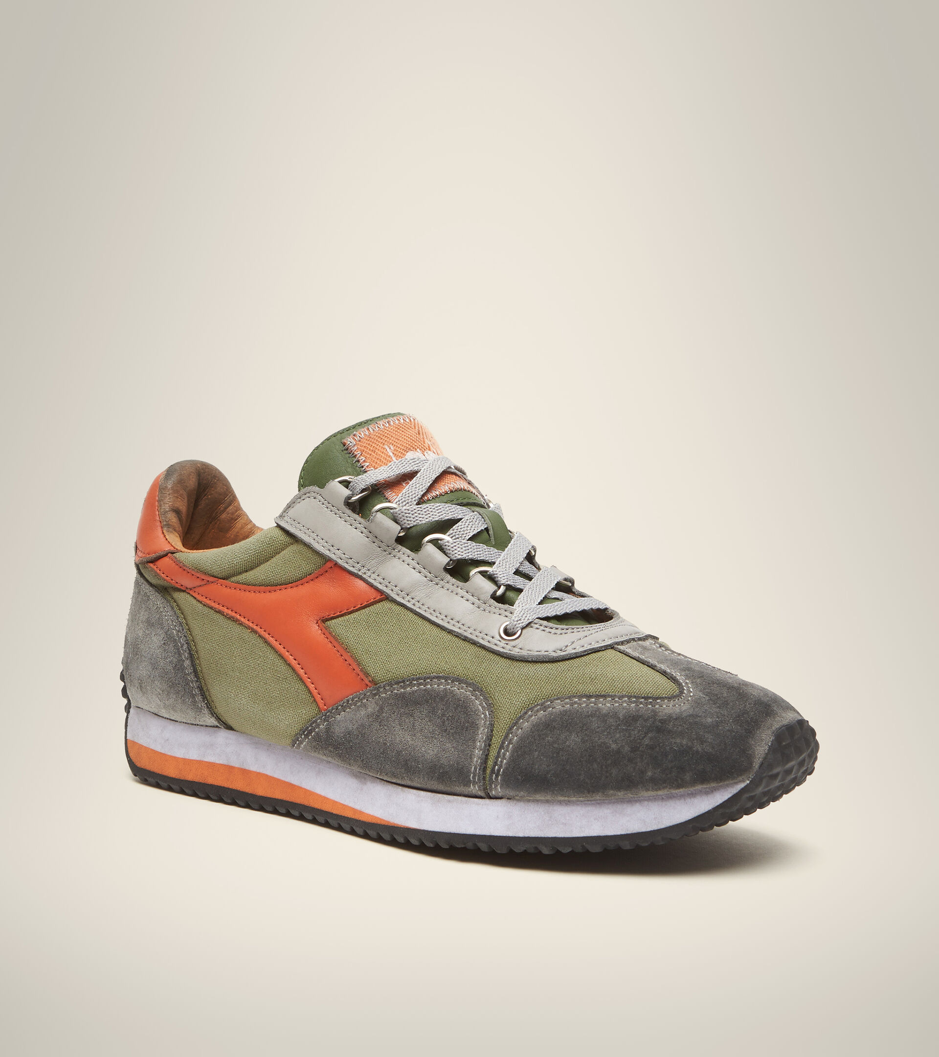 Footwear Heritage UNISEX EQUIPE H DIRTY STONE WASH EVO VERDE LODEN Diadora