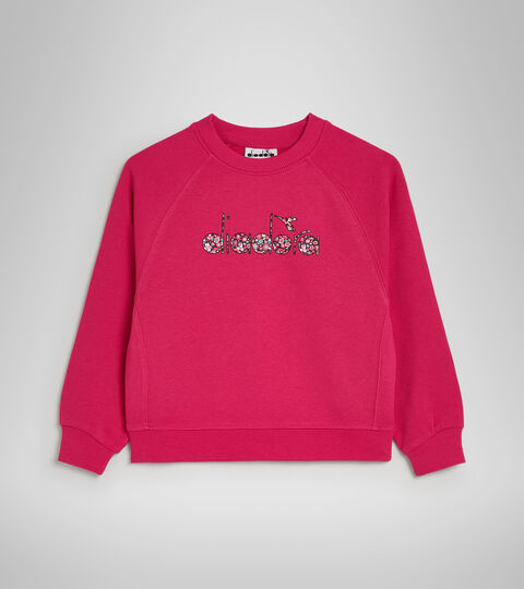 JG.SWEAT BLOSSOM, SHOCKING PINK Cotton sports sweatshirt - Girls JG.SWEAT BLOSSOM SHOCKING PINK - Diadora