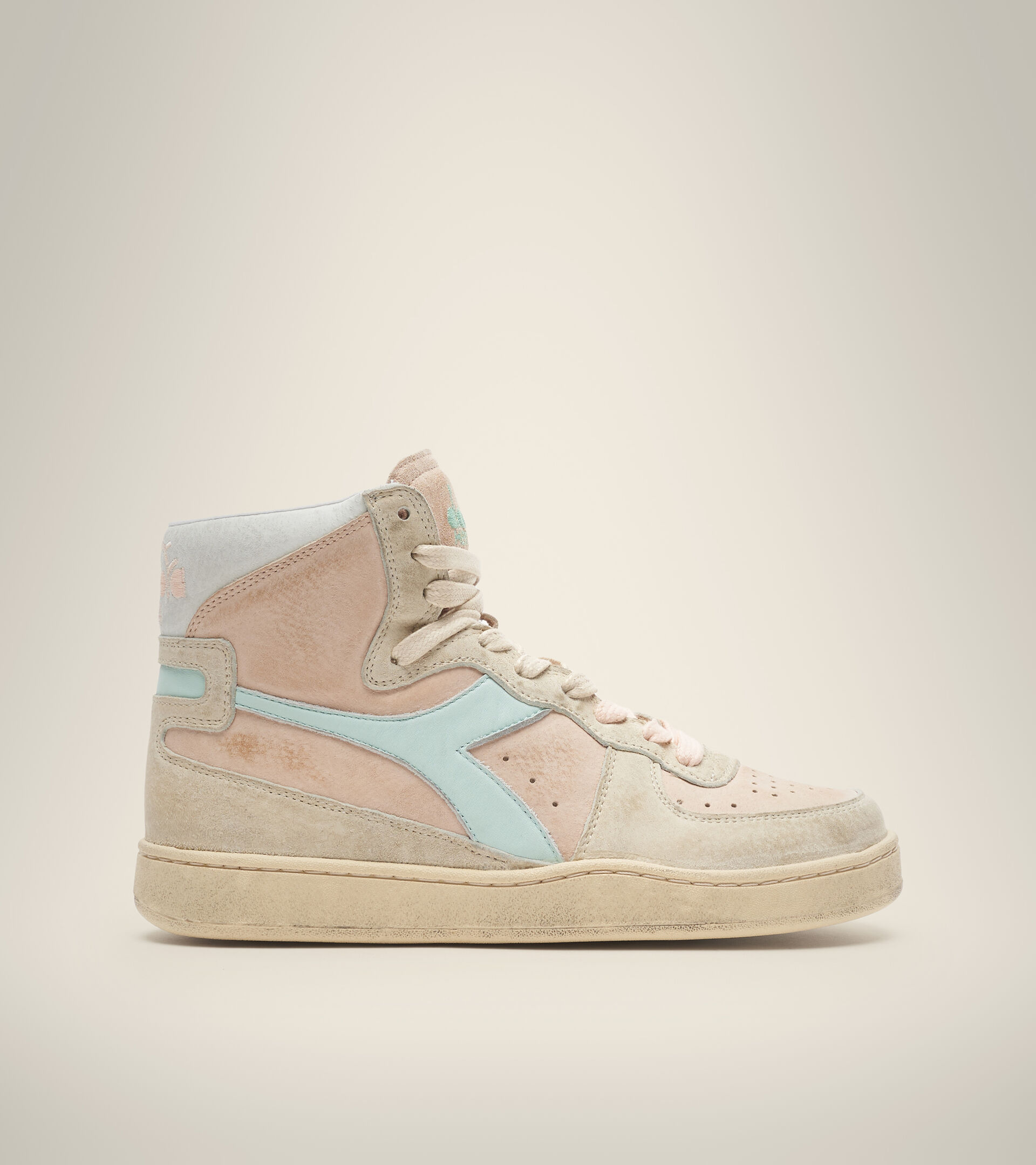 Heritage shoe - Unisex MI BASKET PIGSKIN USED BELLINI PINK - Diadora