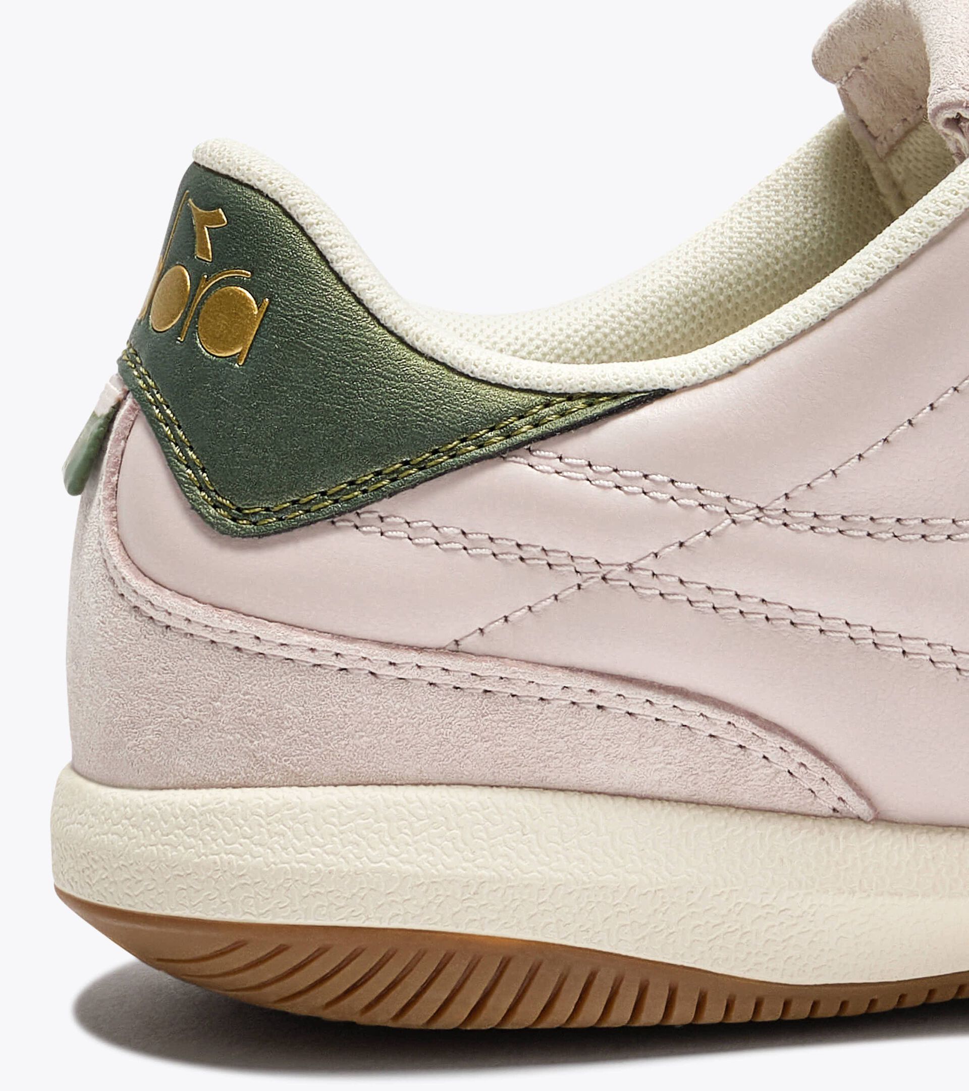 Terrace-style Leather Sneakers - All-gender GOLD INDOOR METAL PINK BABY - Diadora