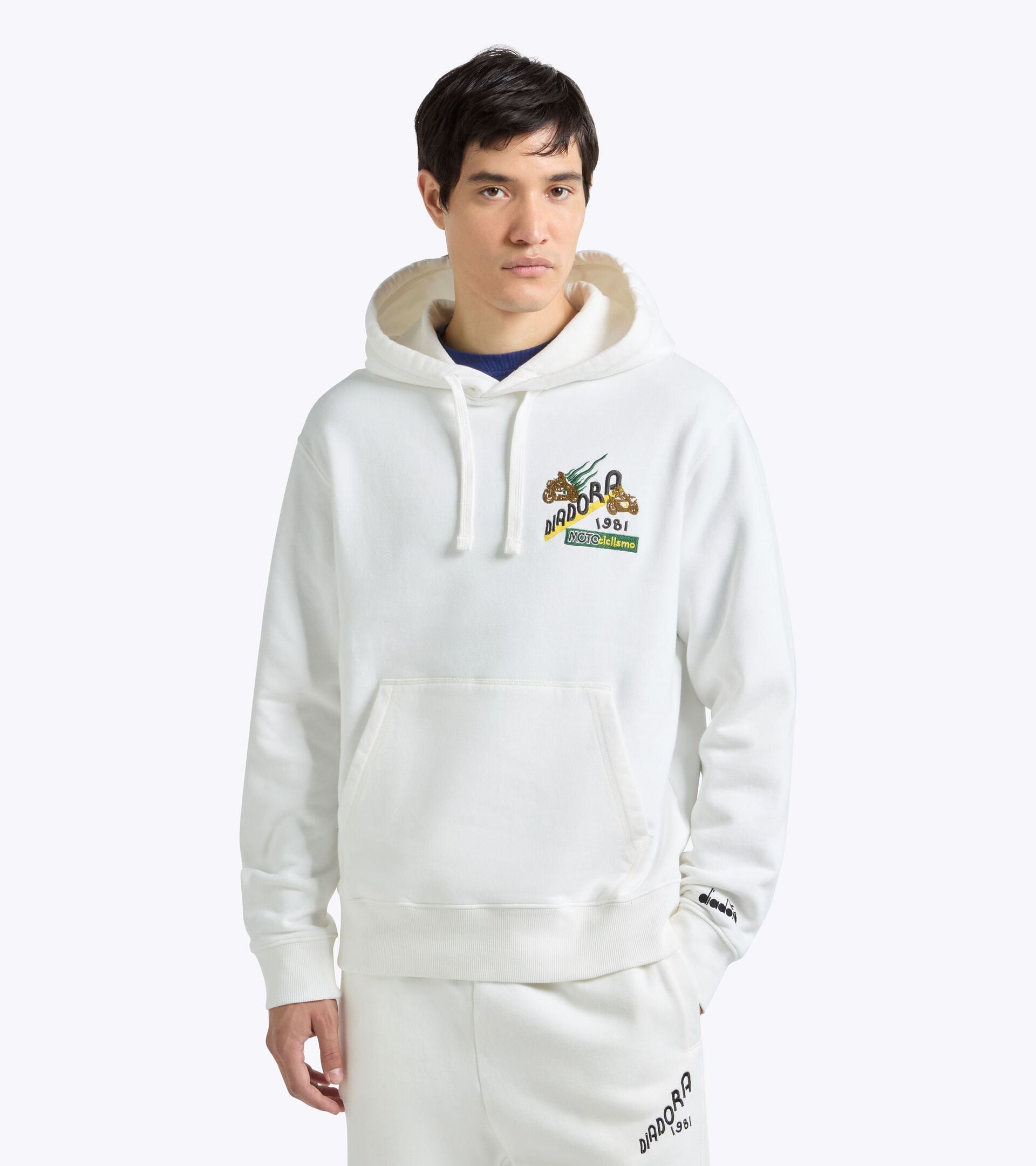 Legacy Hooded Sweatshirt - Made In Italy - All-gender HOODIE LEGACY WHITE MILK - Diadora