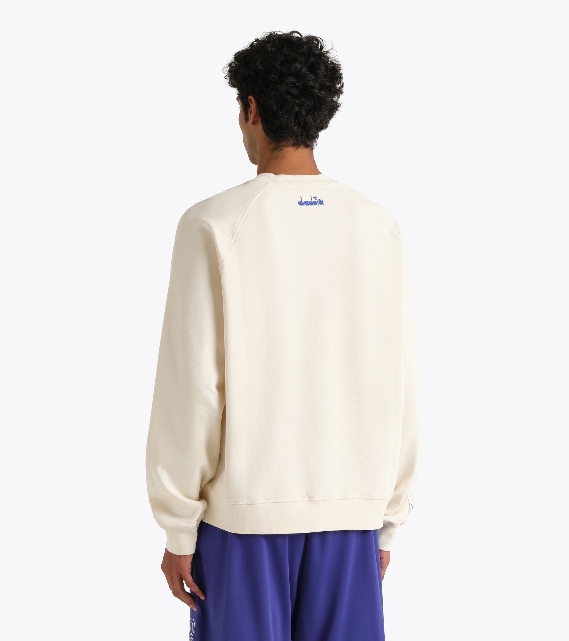 Sudadera de cuello redondo Legacy - Made in Italy - Para todos los g&eacute;neros
 SWEATSHIRT CREW LEGACY ALYSSUM BLANCO - Diadora