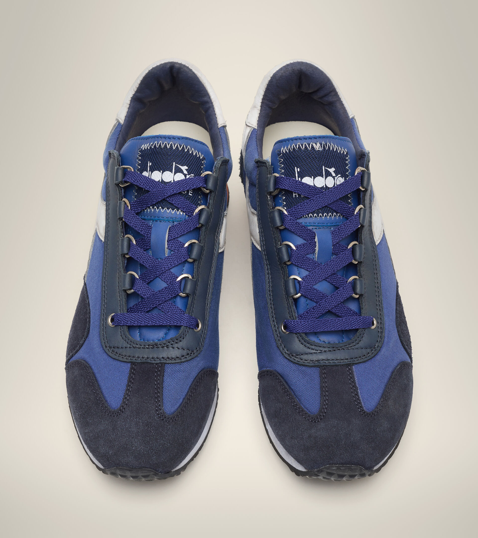 Heritage shoe - Unisex EQUIPE H DIRTY STONE WASH EVO BLUE LIMONGES - Diadora