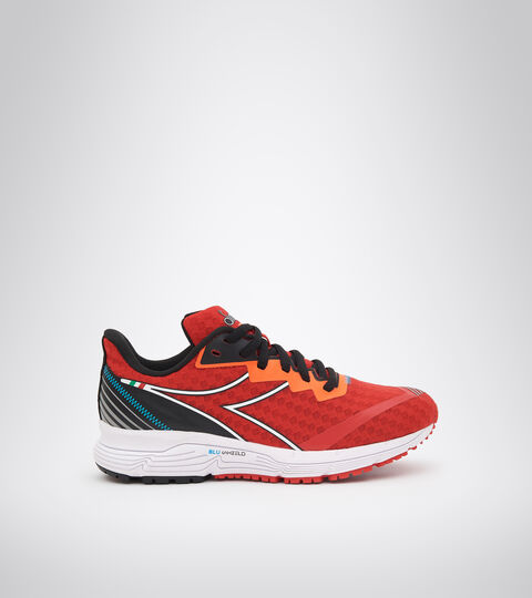Zapatillas de running juveniles - Unisex MYTHOS BLUSHIELD VOLO 2 Y ROJO INTENSO/BLCO/NRNJ BERMELL - Diadora