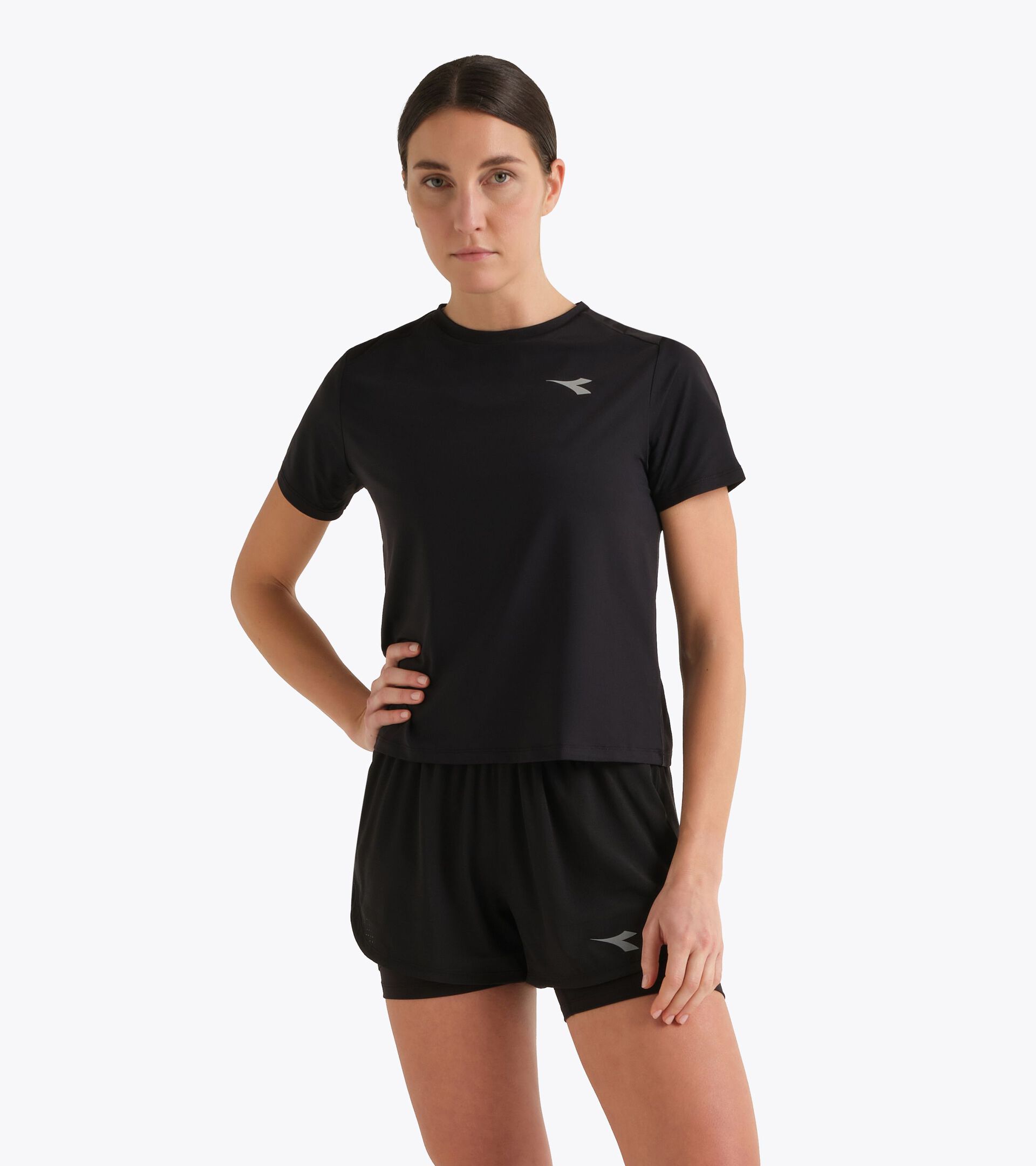 T-shirt da running - Traspirazione e comfort - Donna L. SS T-SHIRT TECH NERO - Diadora