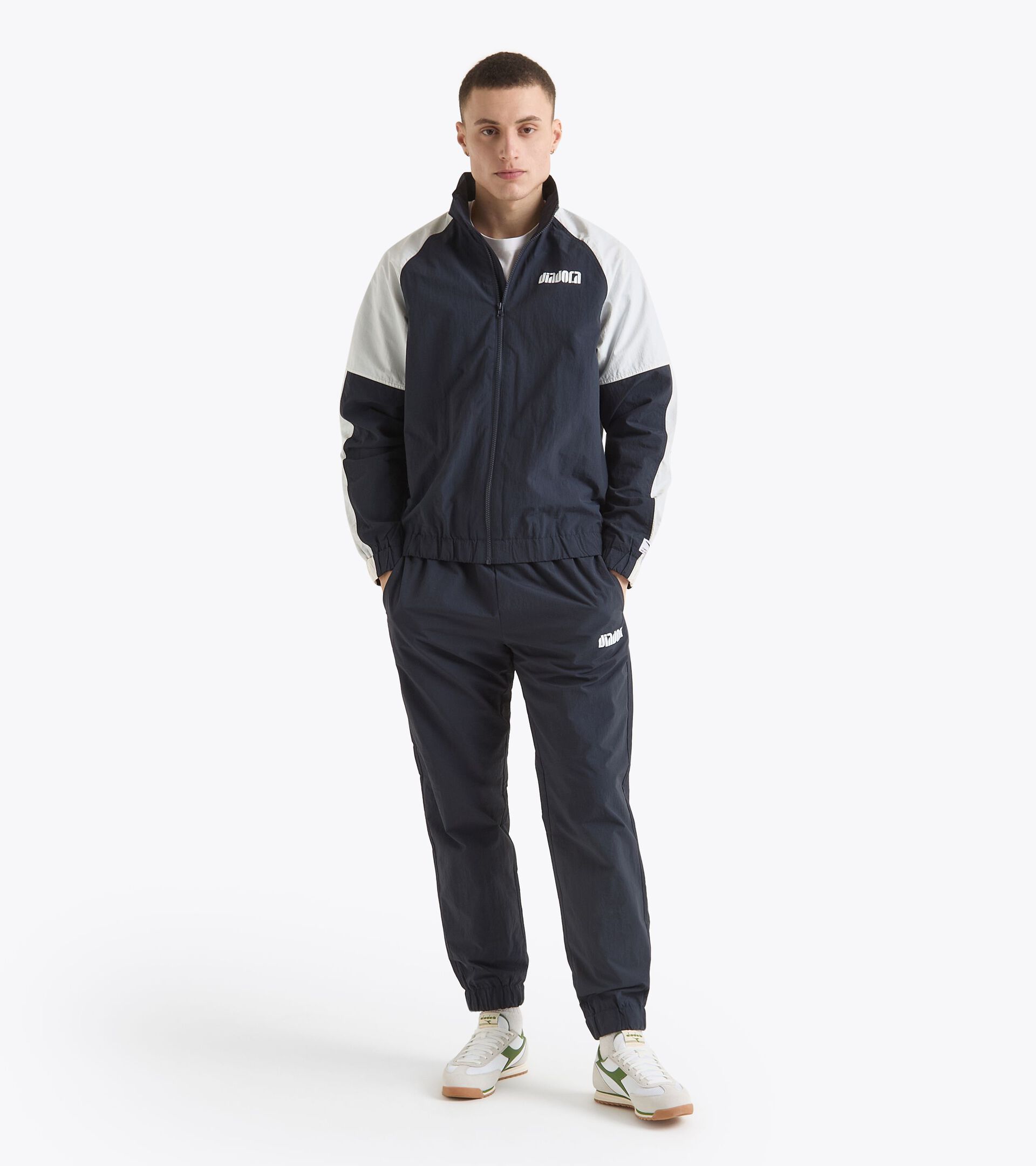 Polyamide tracksuit - All-gender TRACKSUIT ATHL. LOGO I BLUE DENIM - Diadora