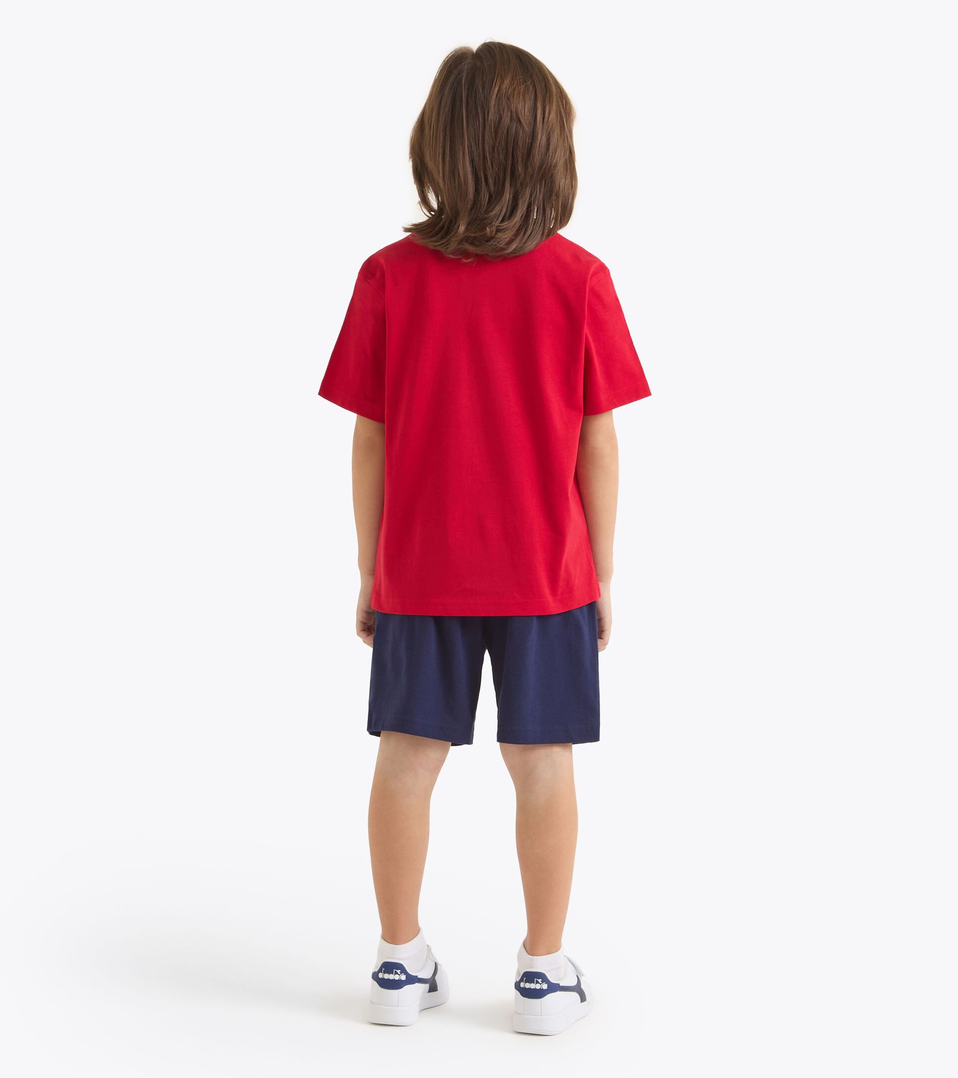 Sports set - T-shirt and shorts - Boy JB. SET  ESSENTIAL SPORTS SS RED SALSA - Diadora
