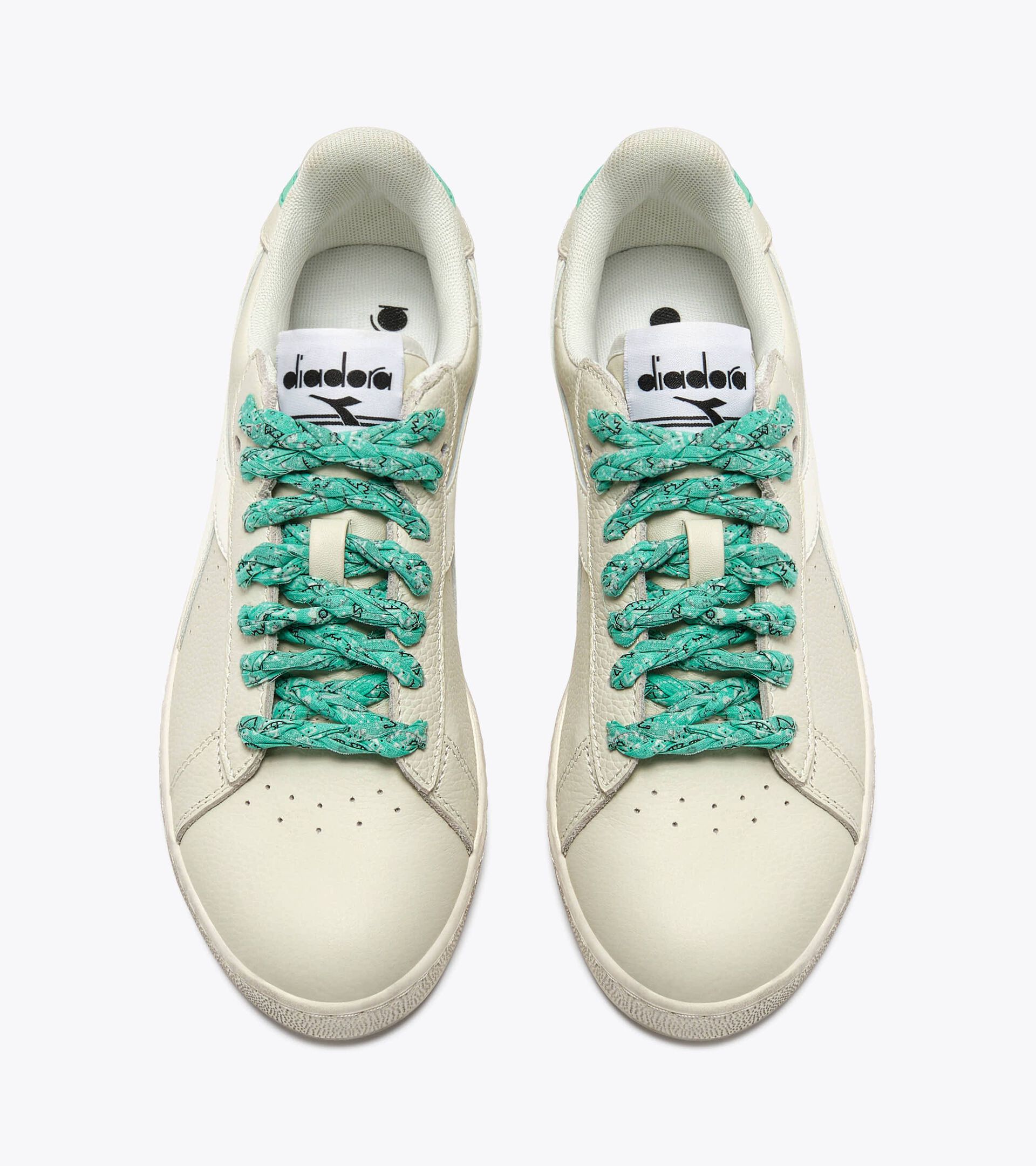 Sneakers r&eacute;tro-tennis - Femme
 GAME LOW WAXED PAISLEY WN BIANCO/CAPPUCCIO - Diadora