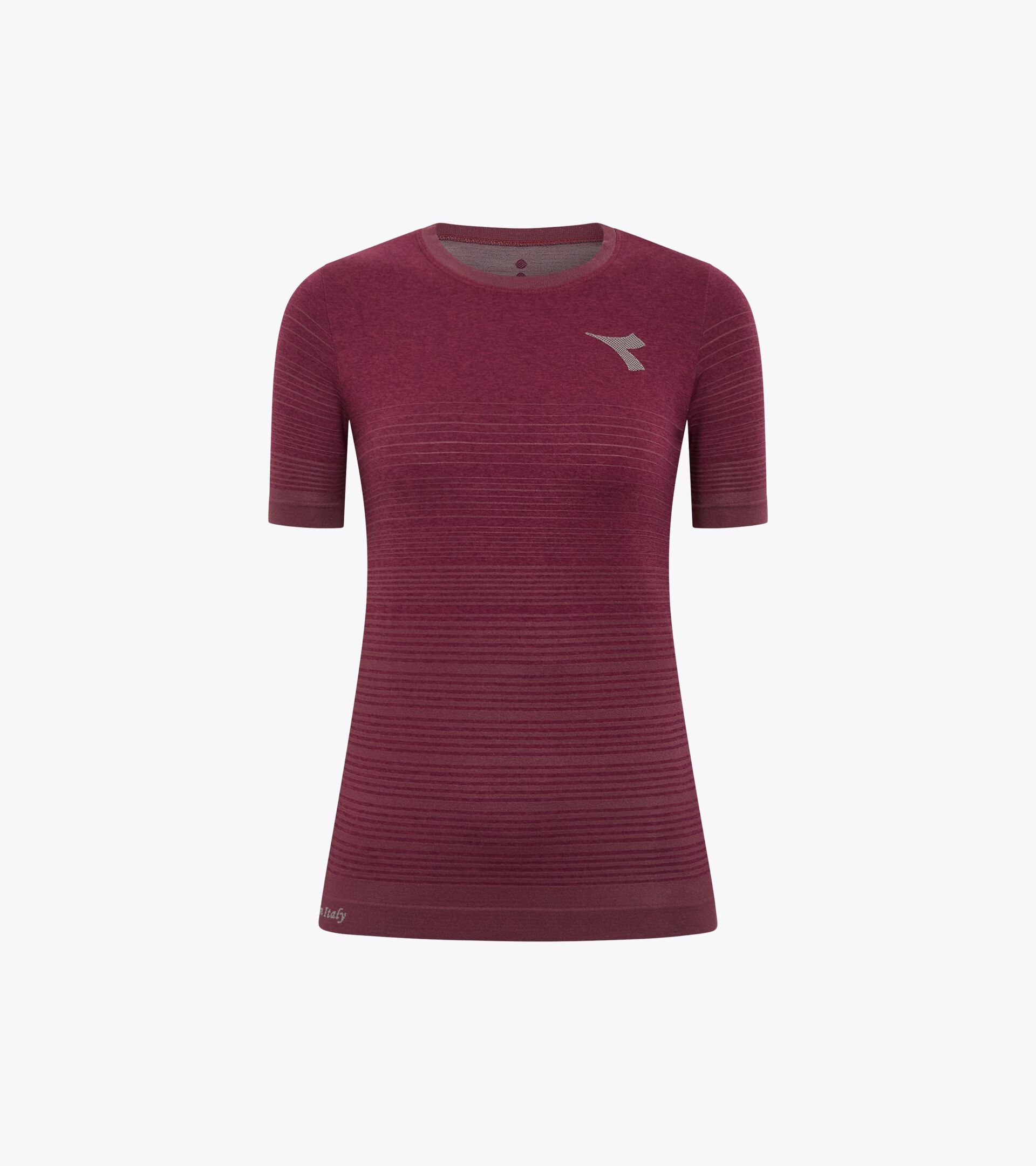 Technical t-shirt for temperature control - Running - Women’s L. SS T-SHIRT STRATOUNO MAROON BANNER - Diadora