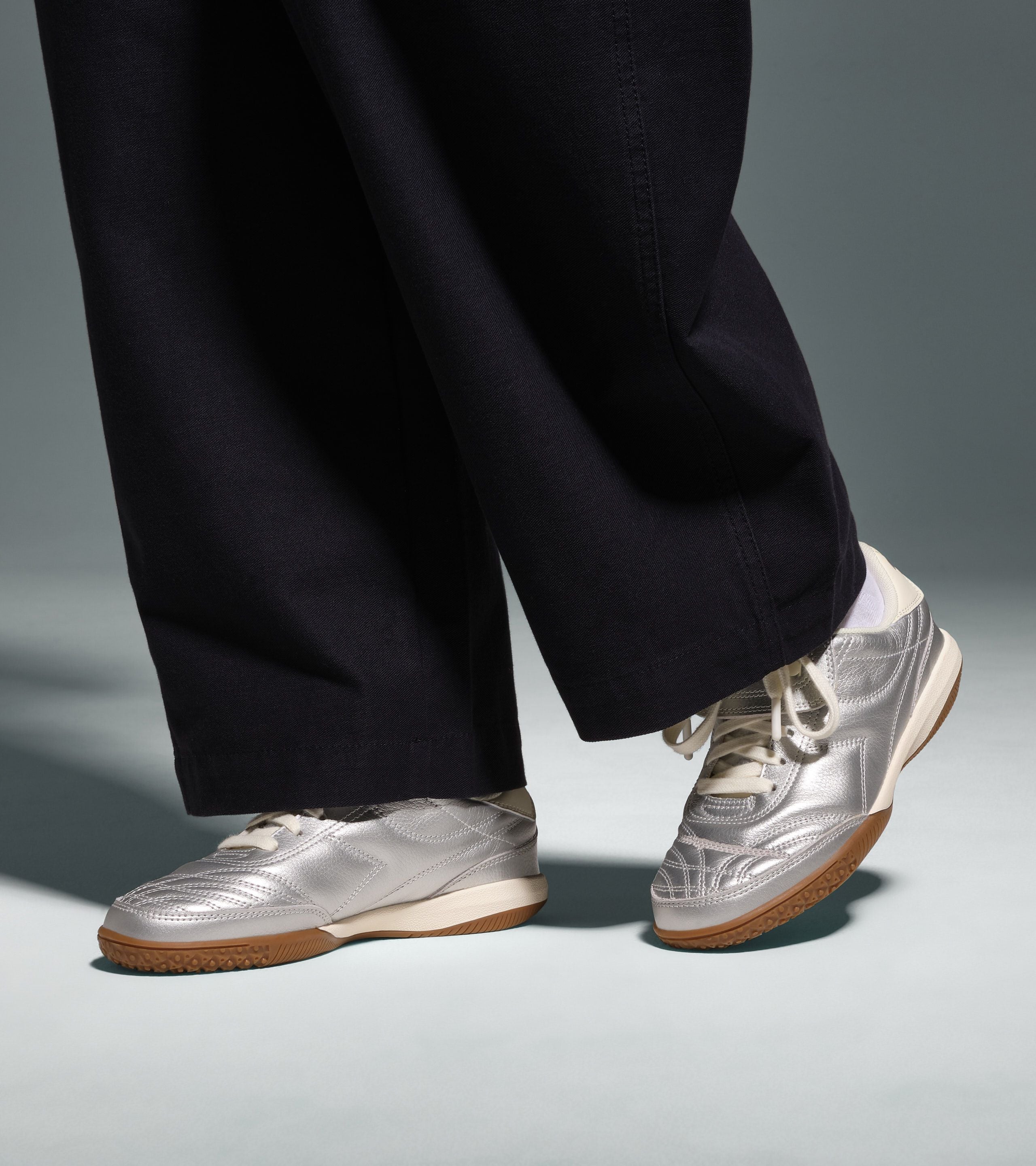 GOLD INDOOR METALLIC Terrace sneakers in laminated leather - All