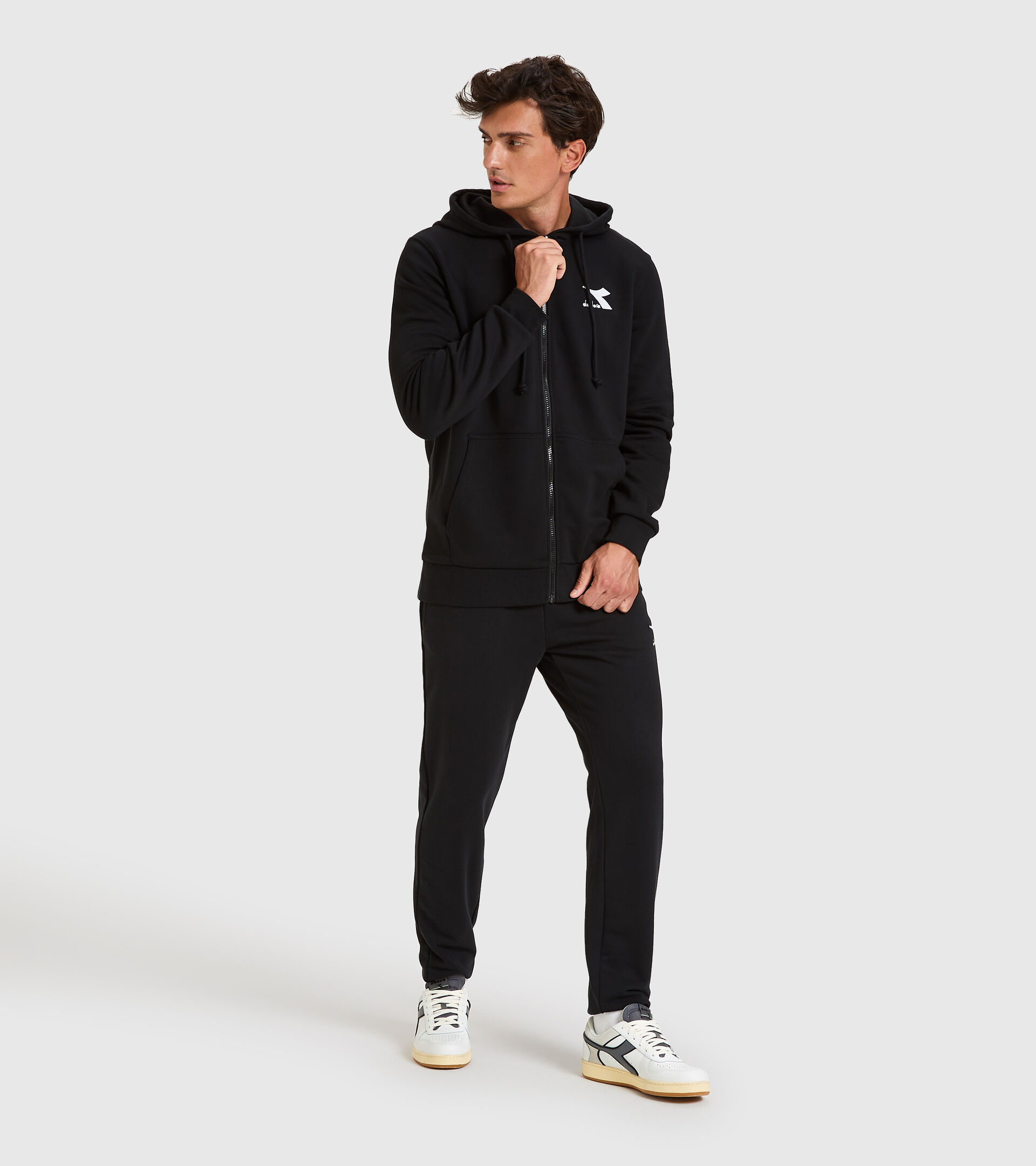 Hoodie - Herren HOODIE FZ CORE SCHWARZ - Diadora