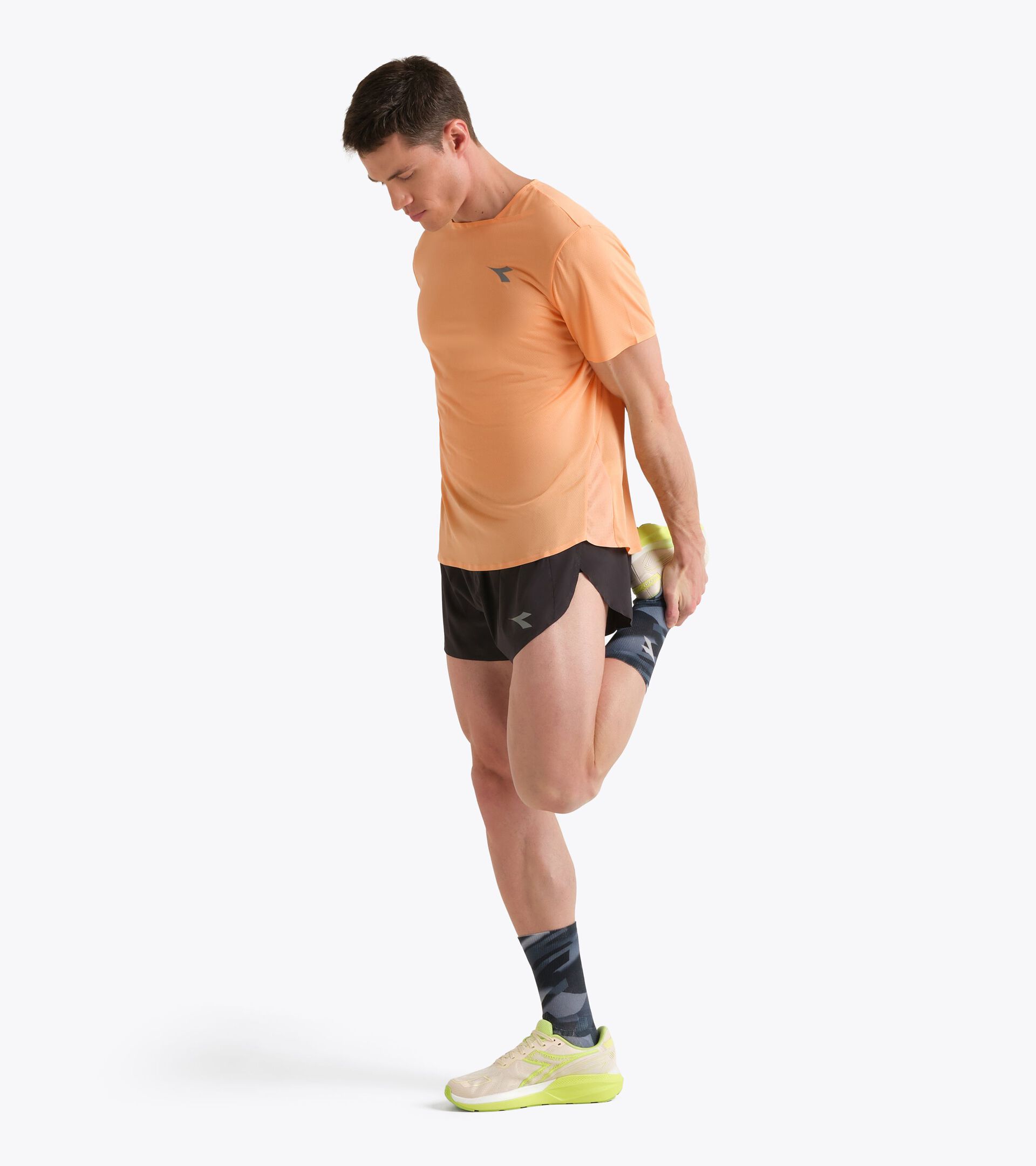 Short fendu FIBRAZERO 3&rsquo;&rsquo;  - Running - Homme SPLIT SHORTS 3 SUPER LIGHT FIBRAZERO NOIR - Diadora