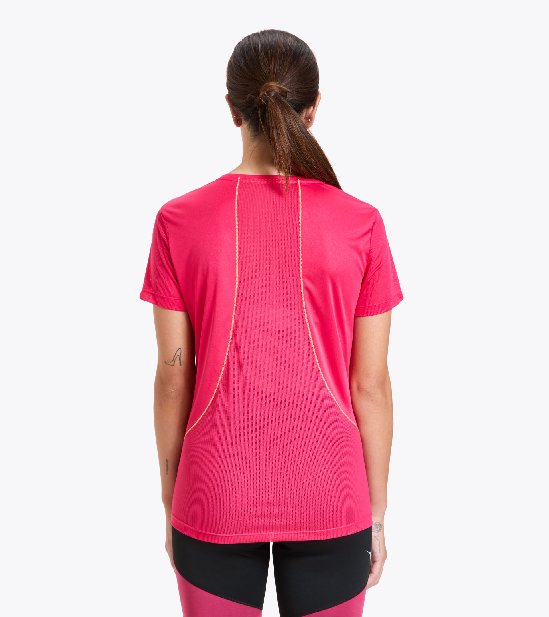 Running T-shirt - Women L. X-RUN SS T-SHIRT RED VIRTUAL PINK - Diadora