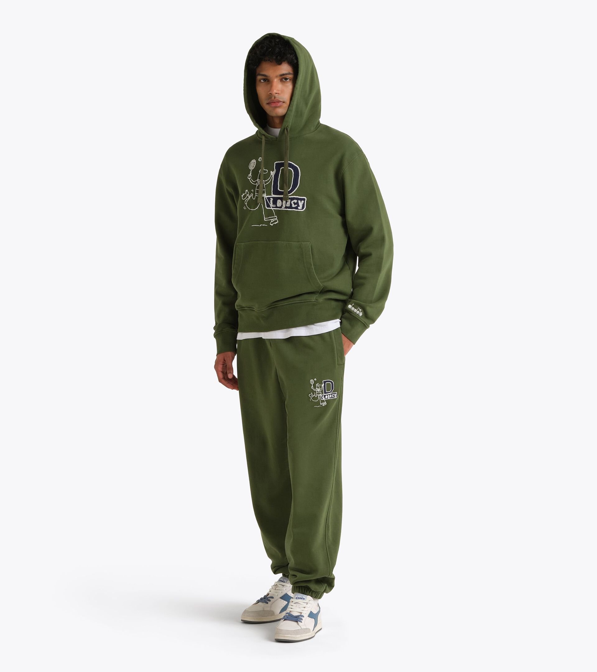 Legacy Hoodie - Made In Italy - All-gender
 HOODIE LEGACY GREEN BOTANIC - Diadora