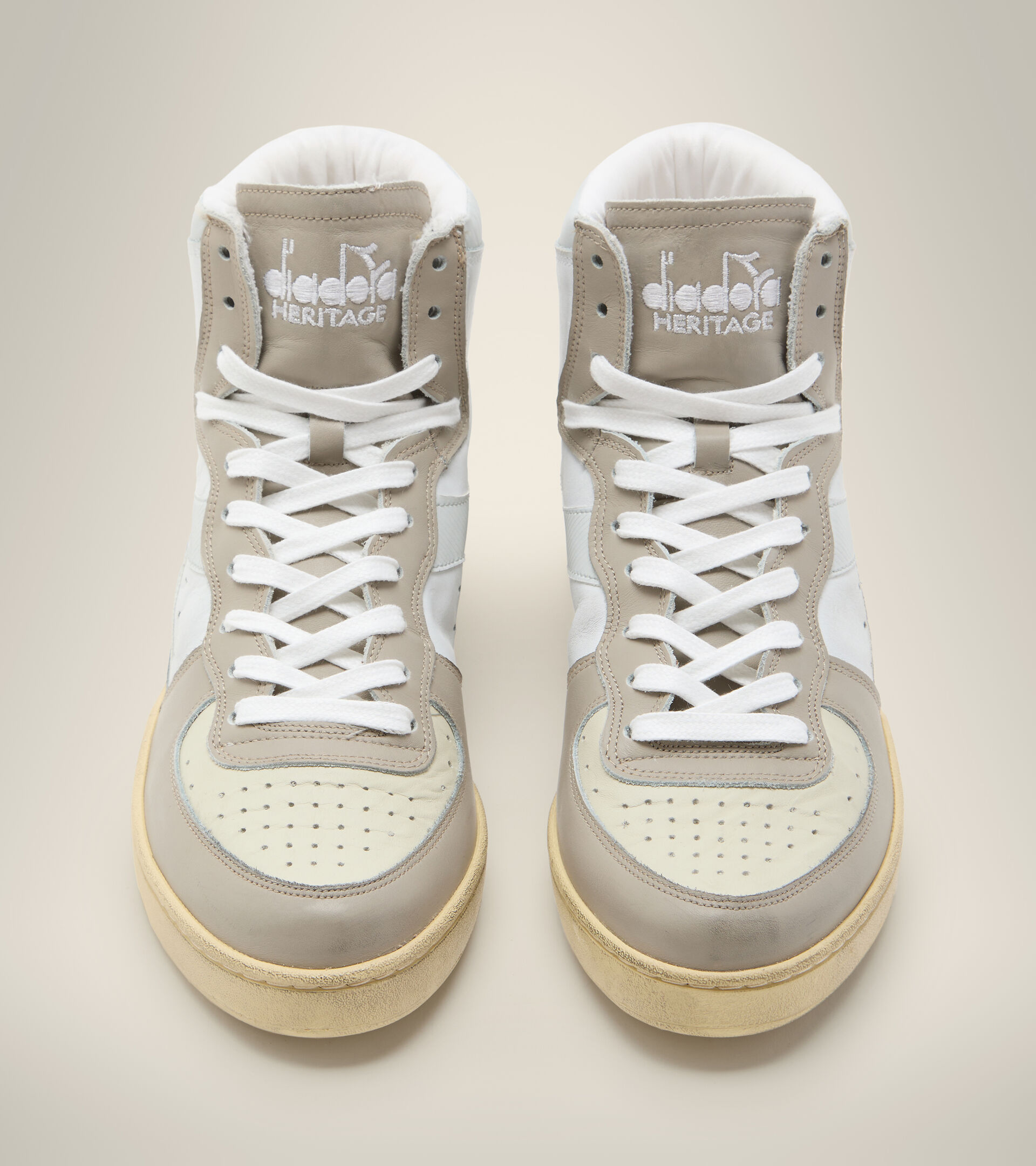 Heritage shoes - Unisex MI BASKET USED WHITE/COBBLESTONE - Diadora