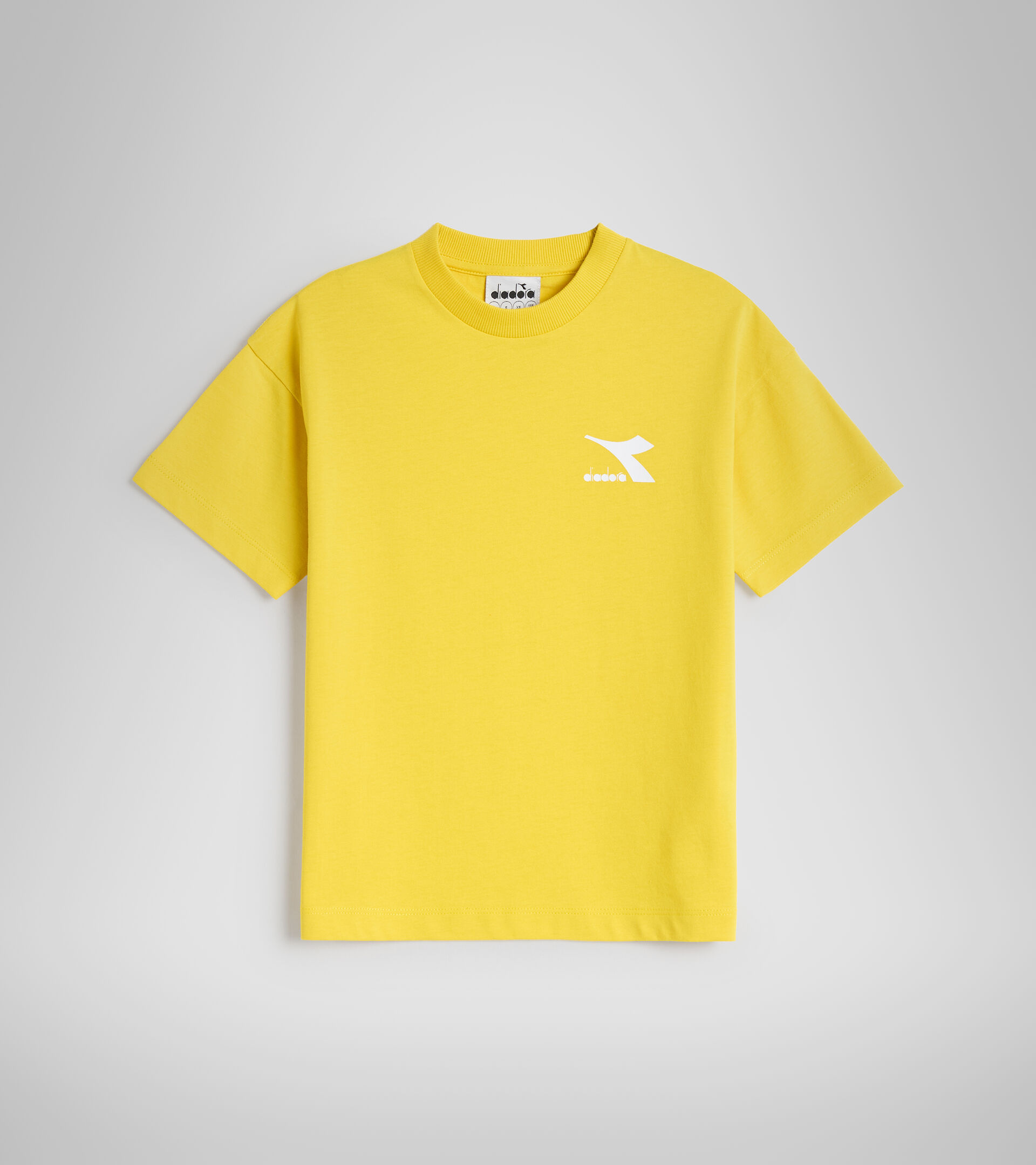 T-shirt en coton junior - Unisexe JU.T-SHIRT SS RAINBOW VERRE JAUNE - Diadora