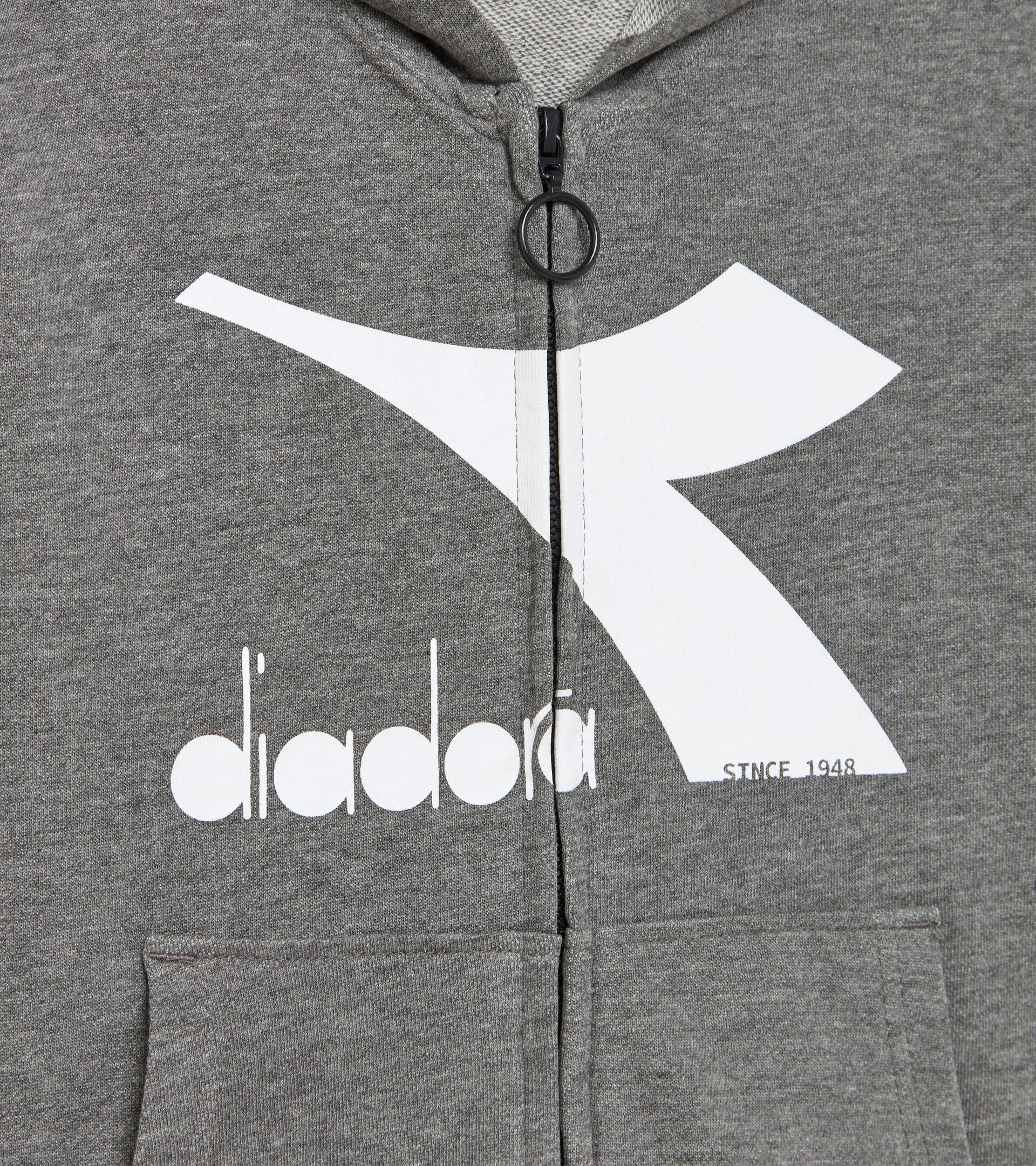 Sports tracksuit - Kids JU.TRACKSUIT HD FZ CHROMIA DARK GRAY MELANGE (C6096) - Diadora