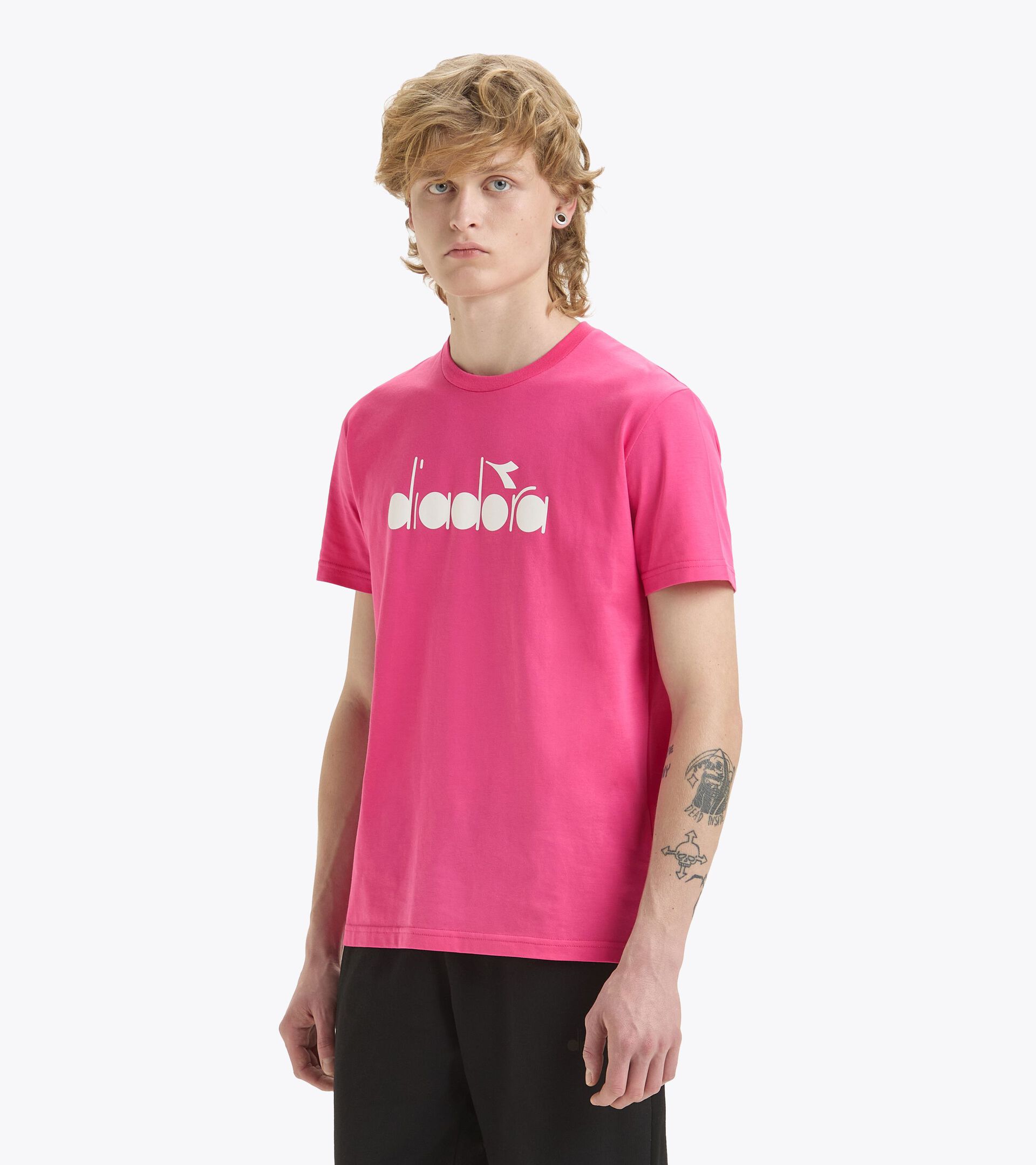 T-shirt - Made in Italy - Gender Neutral  T-SHIRT SS LOGO ROSA SORBETTO - Diadora