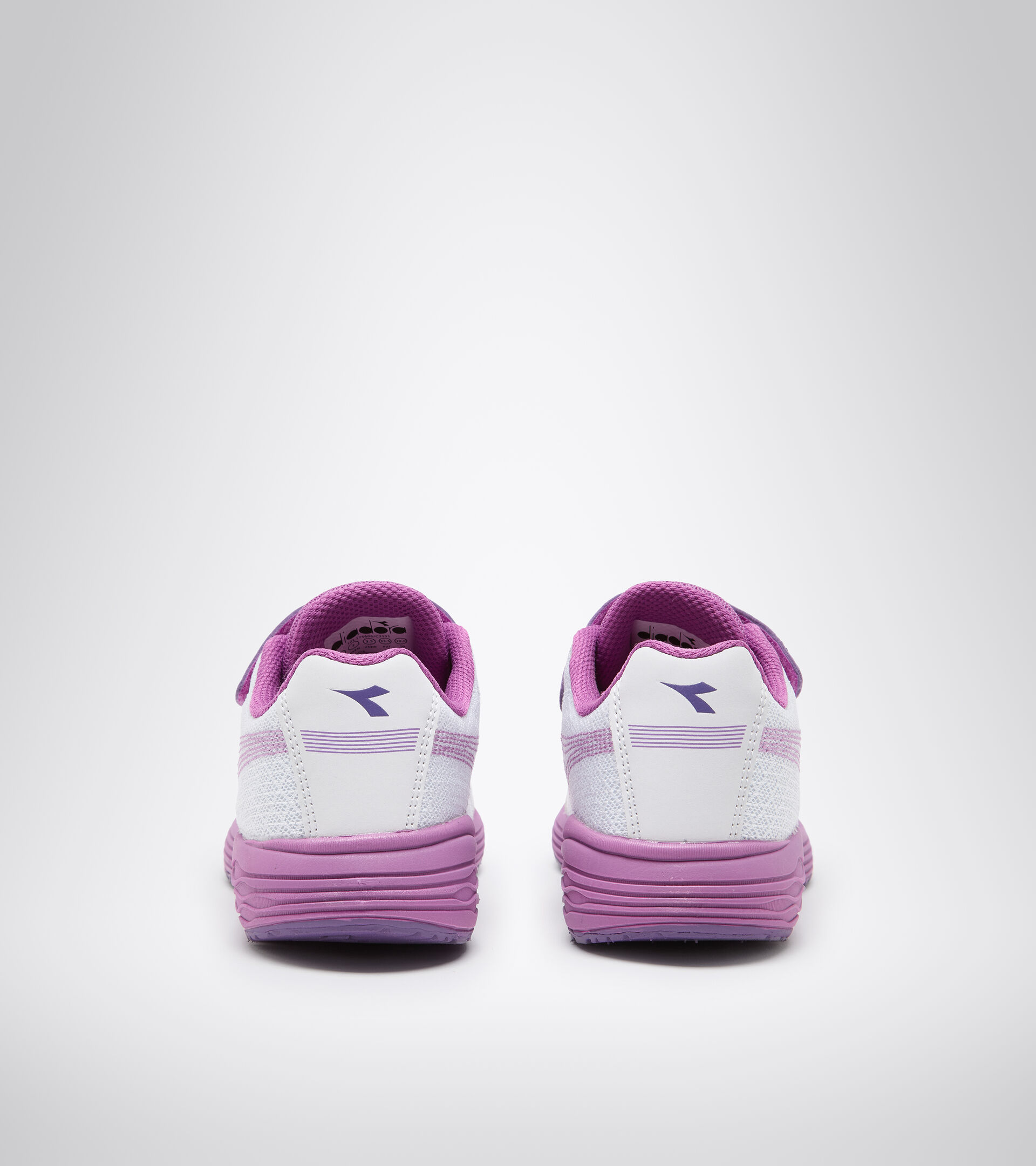 Chaussures de running - Unisexe Enfant FLAMINGO 5 JR BIANCO/ROSA ORCHIDEA - Diadora