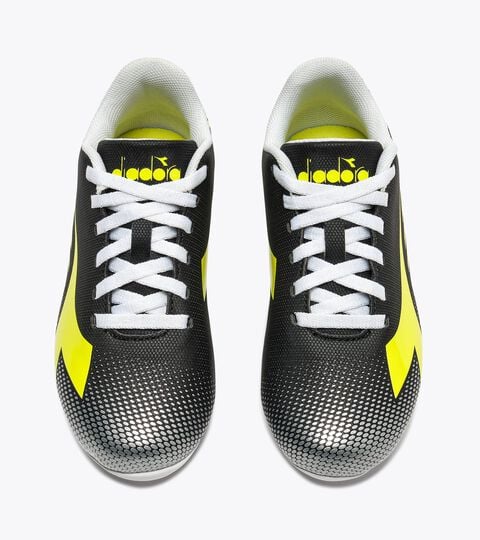Fu&szlig;ballschuh f&uuml;r harte B&ouml;den - Junior
 PICHICHI 8 MD JR NERO/GIALLO FL DD/ARGENTO DD - Diadora