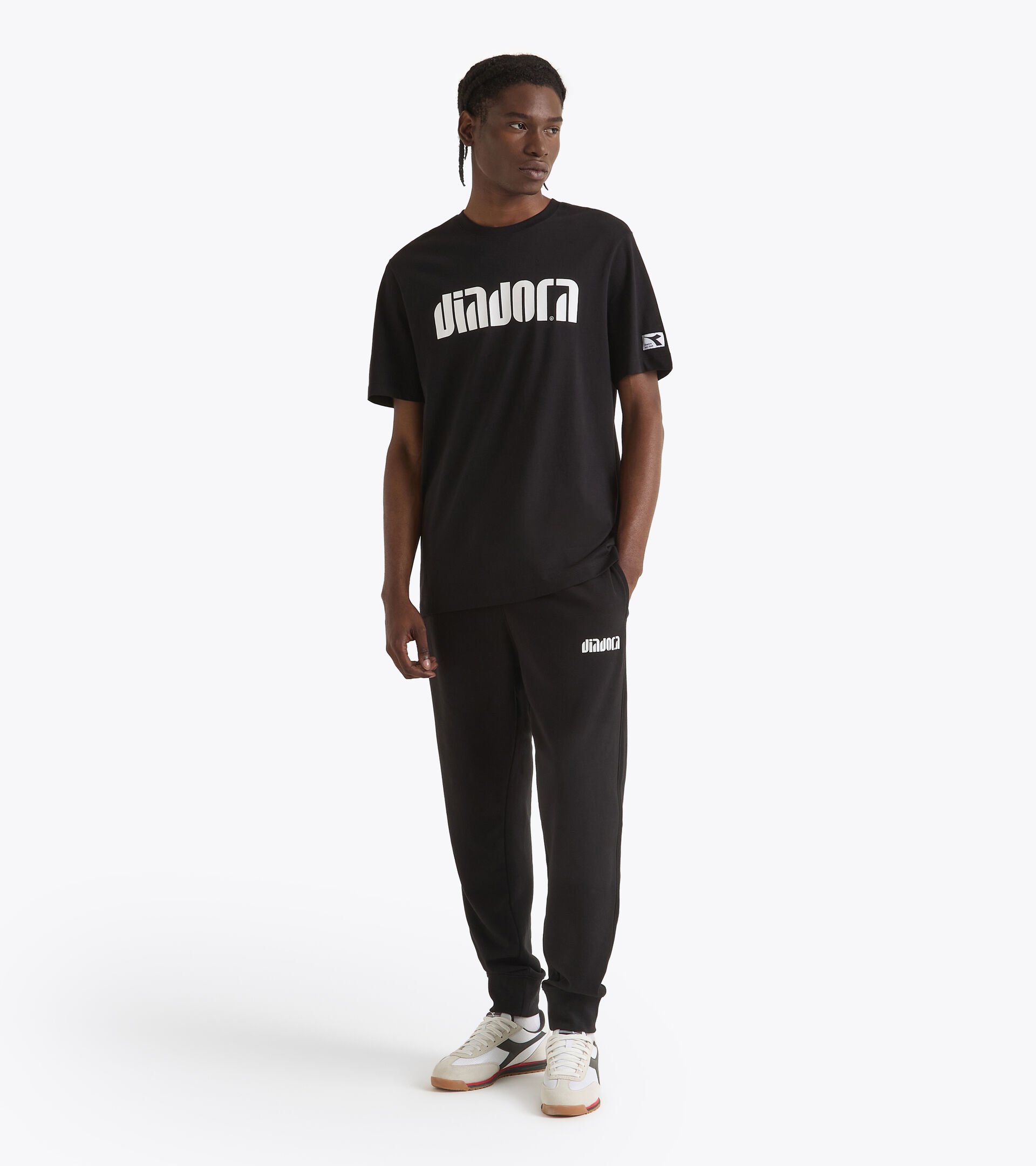 T-shirt - All-gender T-SHIRT SS ATHL. LOGO BLACK - Diadora