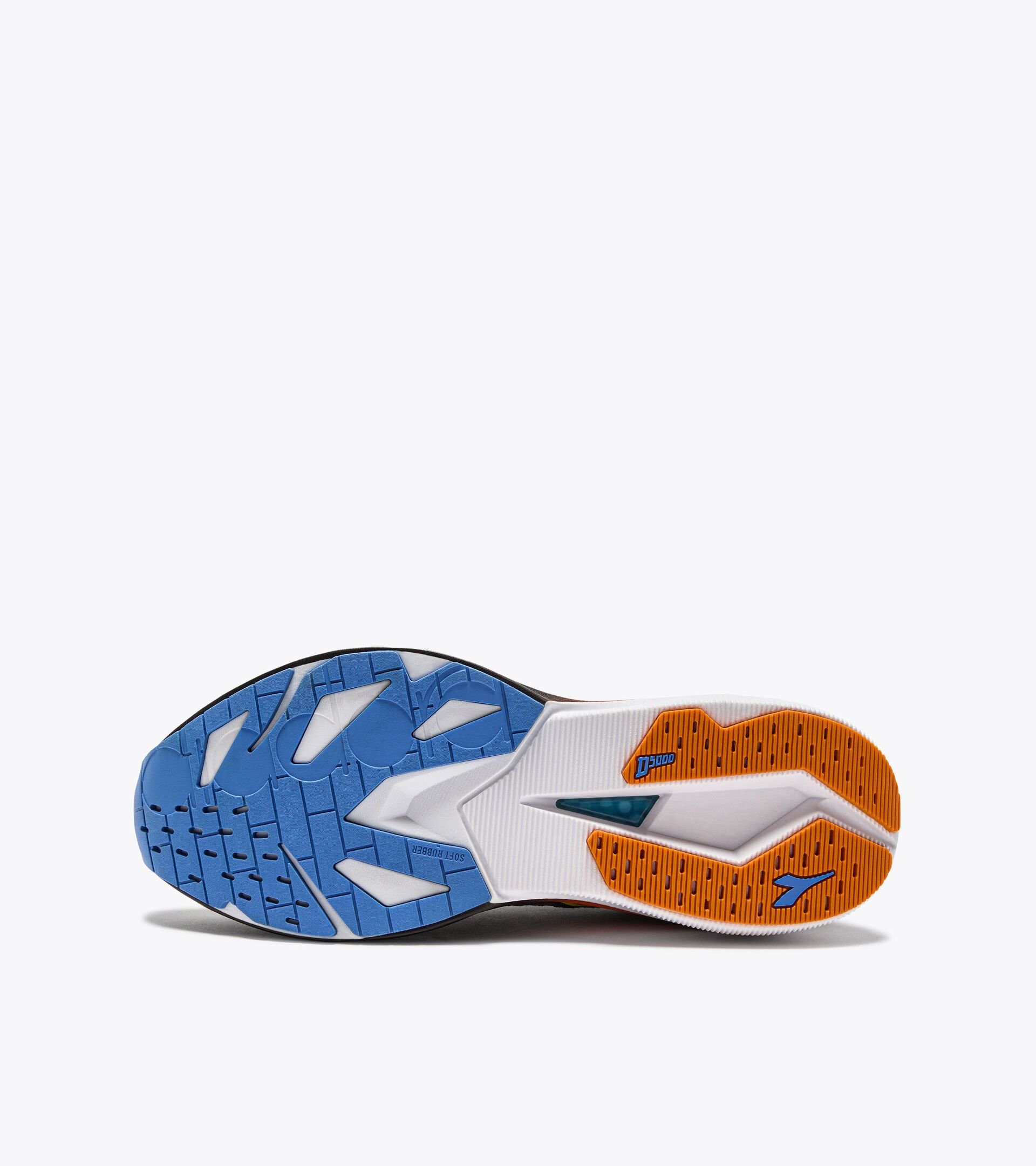 Zapatilla de running - Estabilidad y ligereza - Hombre MYTHOS BLUSHIELD VOLO 5 BLK/SULPHUR SPRING/ULTRAMARINE - Diadora