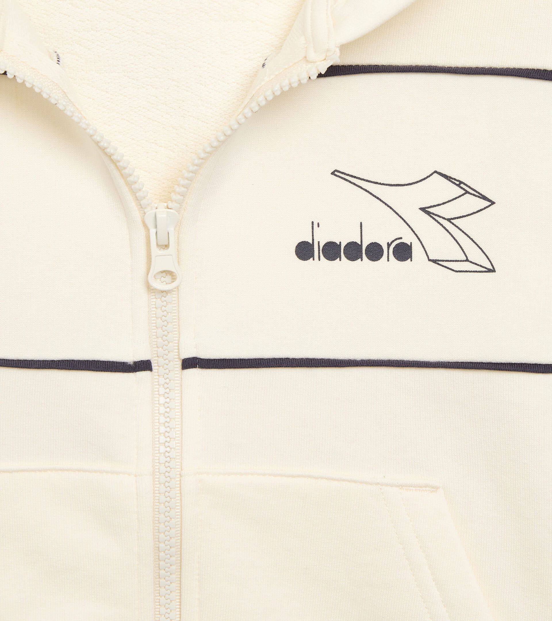 Coordinated tracksuit - Boys and girls  JU. TRACKSUIT HD FZ LOGO (FT) BLUE DENIM - Diadora