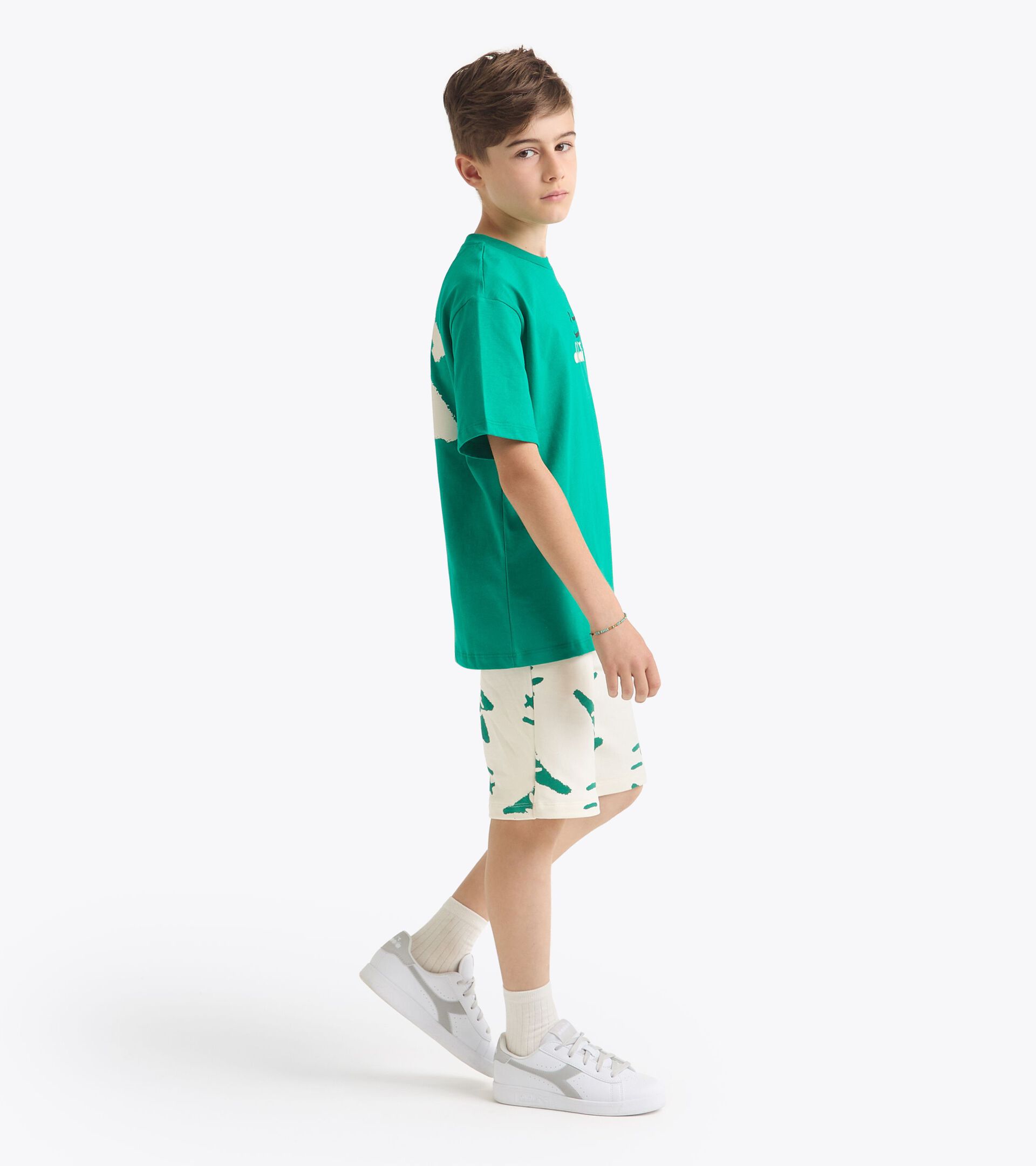 Tank - Boy JB. T-SHIRT SS SMILE LOGO GREEN - Diadora