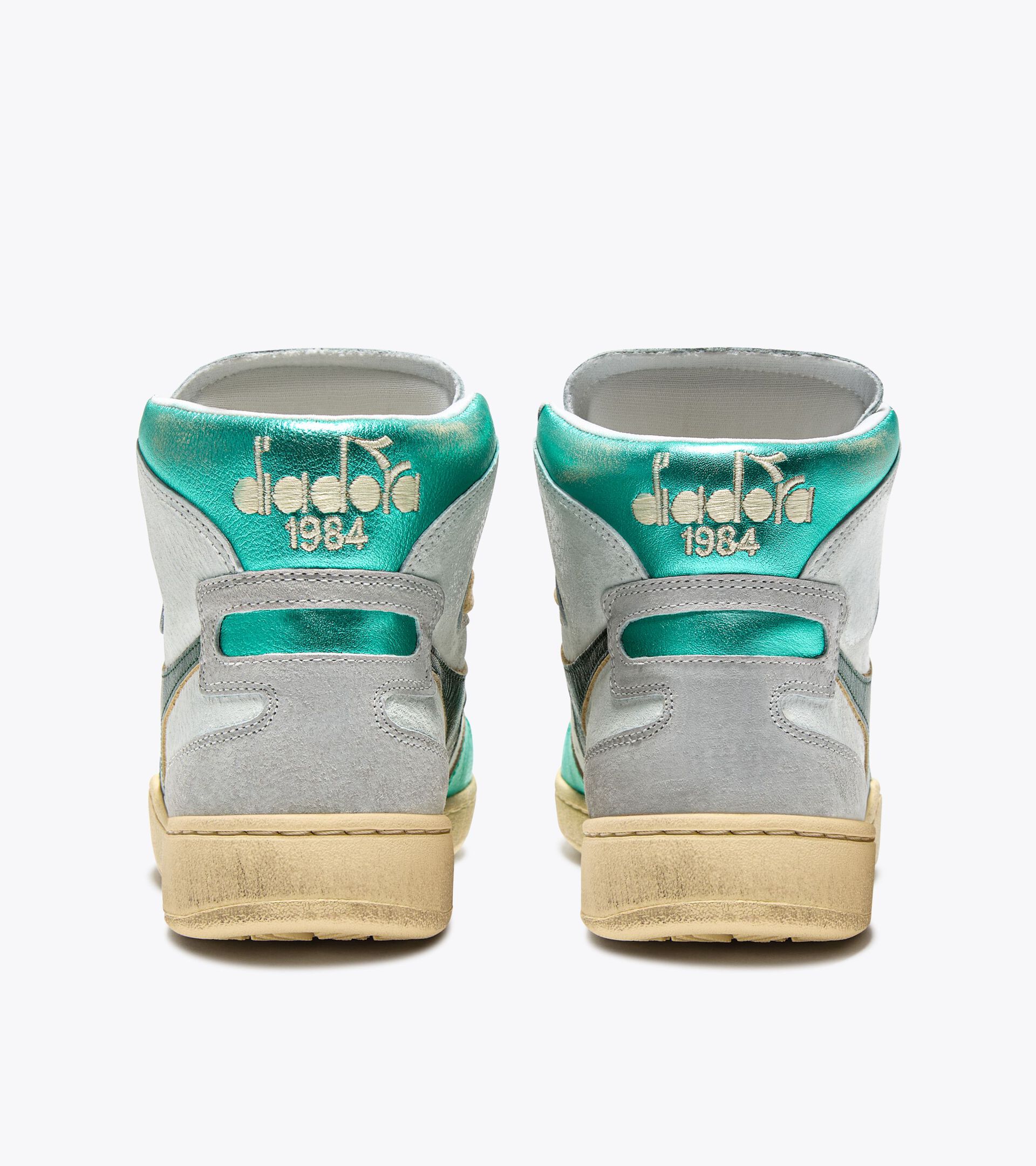 Chaussures Heritage - Femme MI BASKET METAL PIGSKIN USED WN TURQUOISE - Diadora