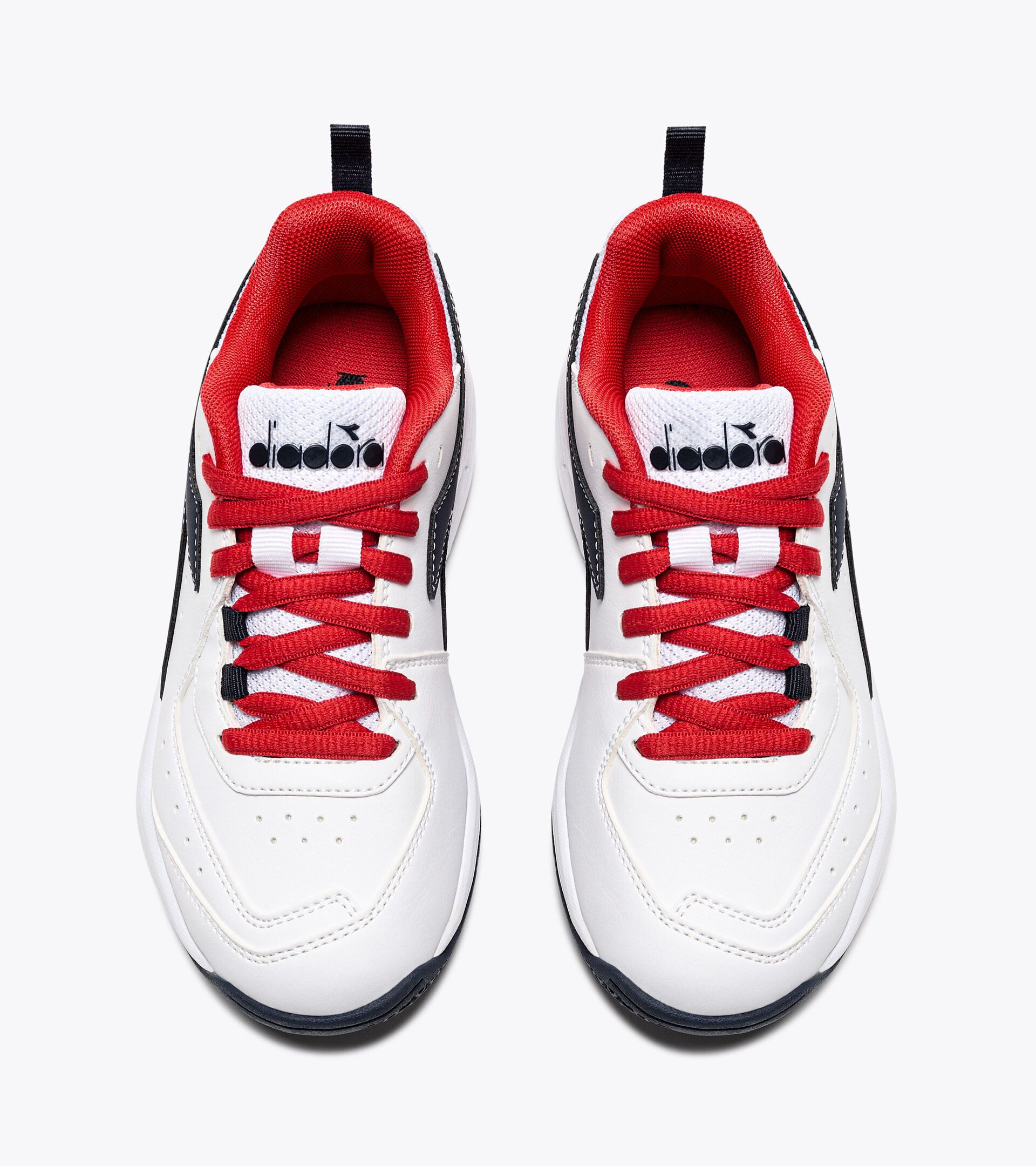 Tennis shoes - Youth S. CHALLENGE 5 SL JR WHITE/BLUE CORSAIR/FIERY RED - Diadora