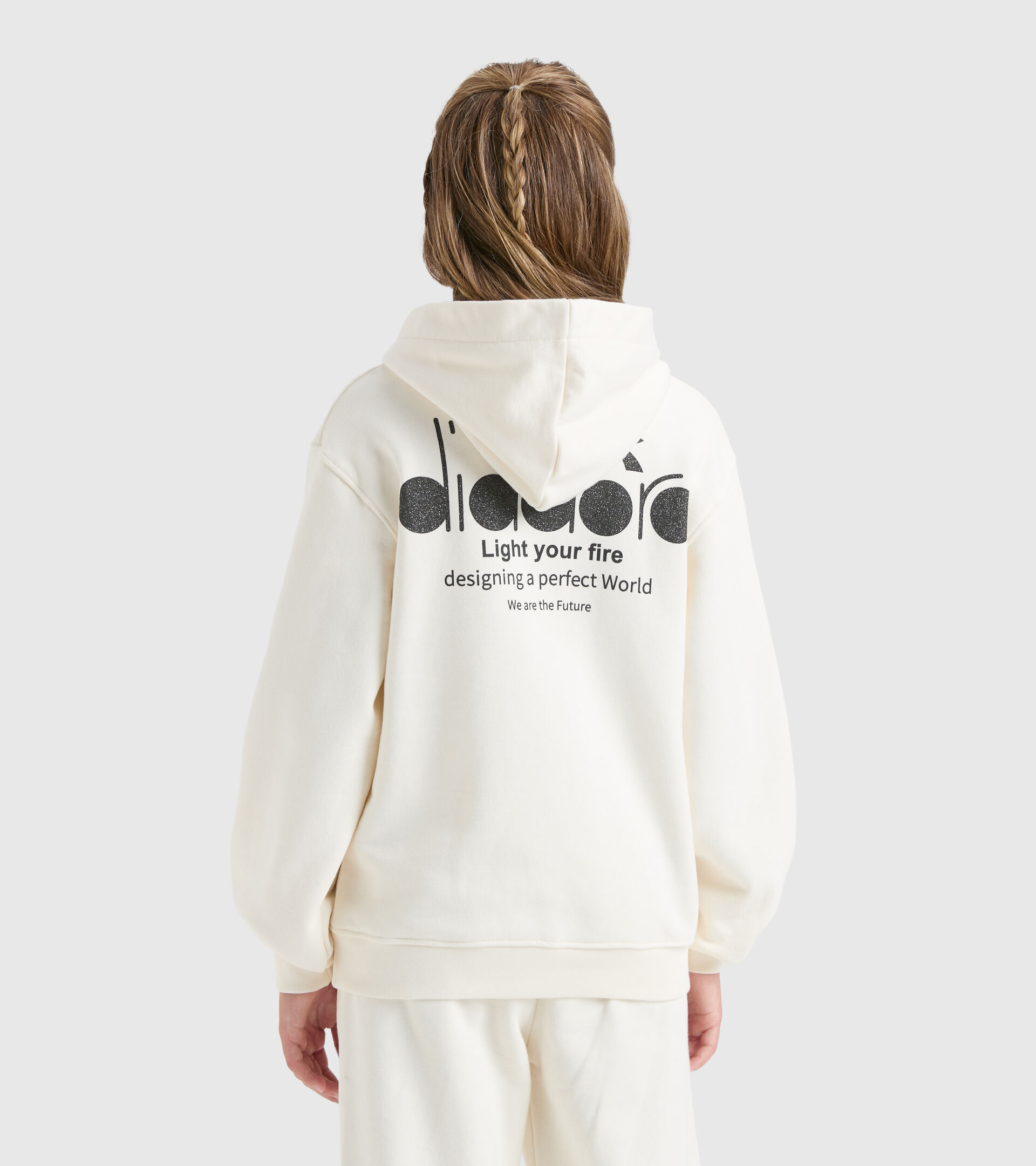 Hoodie with pocket - Girl JG.HOODIE D YELLOW CREAM - Diadora