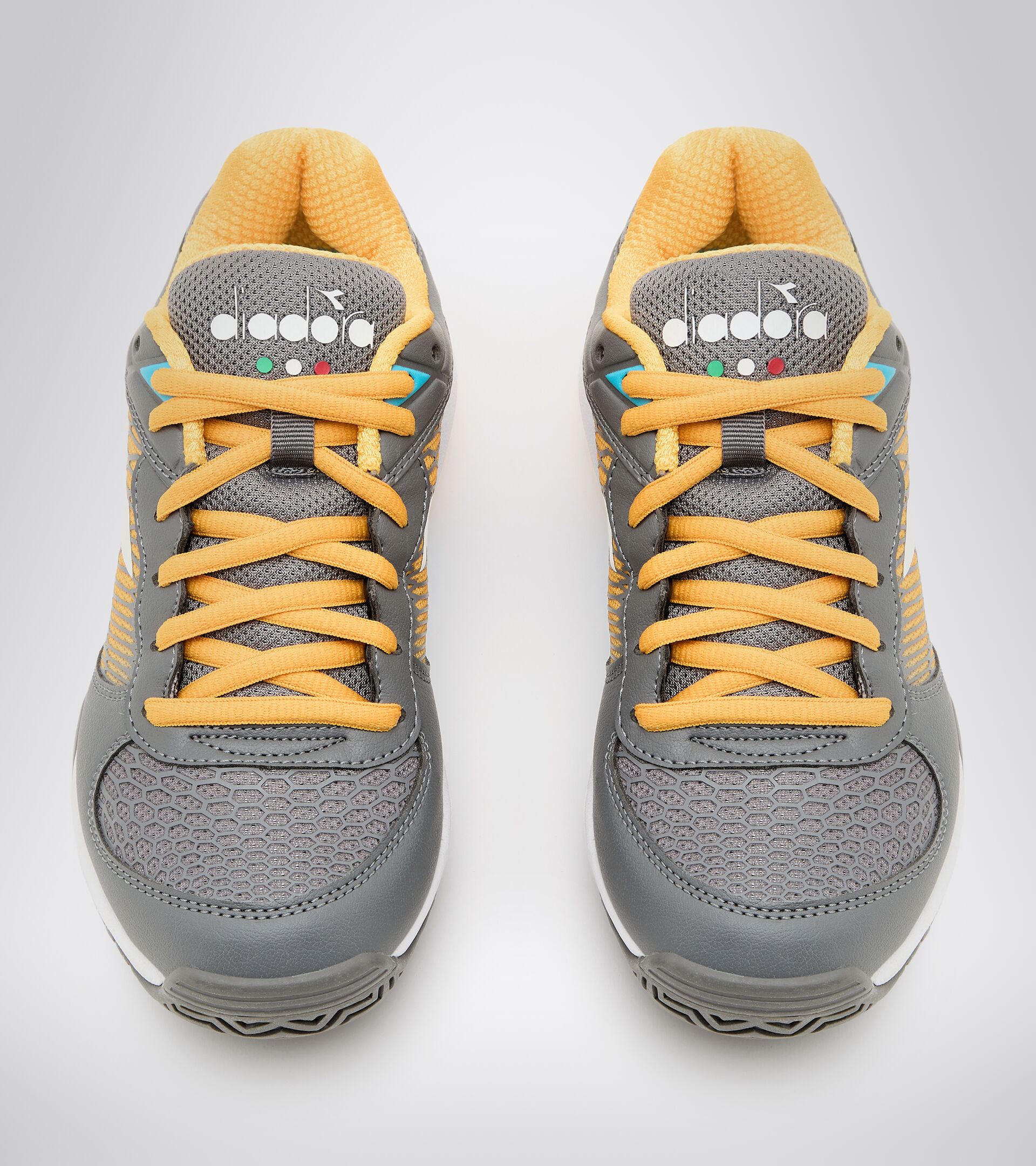 Tennisschuh für harte Böden und Sandplätze - Unisex Kind SPEED COMPETITION 2+ Y RUHIG SCHATTENGR/WSS/SAFRONGLB - Diadora