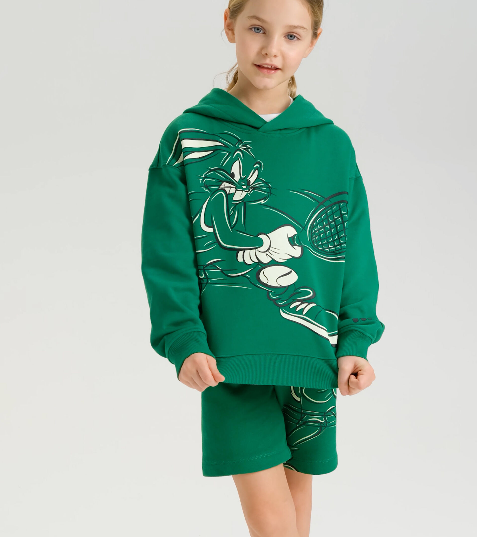 Sweat-shirt à capuche - Enfant JU.HOODIE WB VERT JOYEUX - Diadora