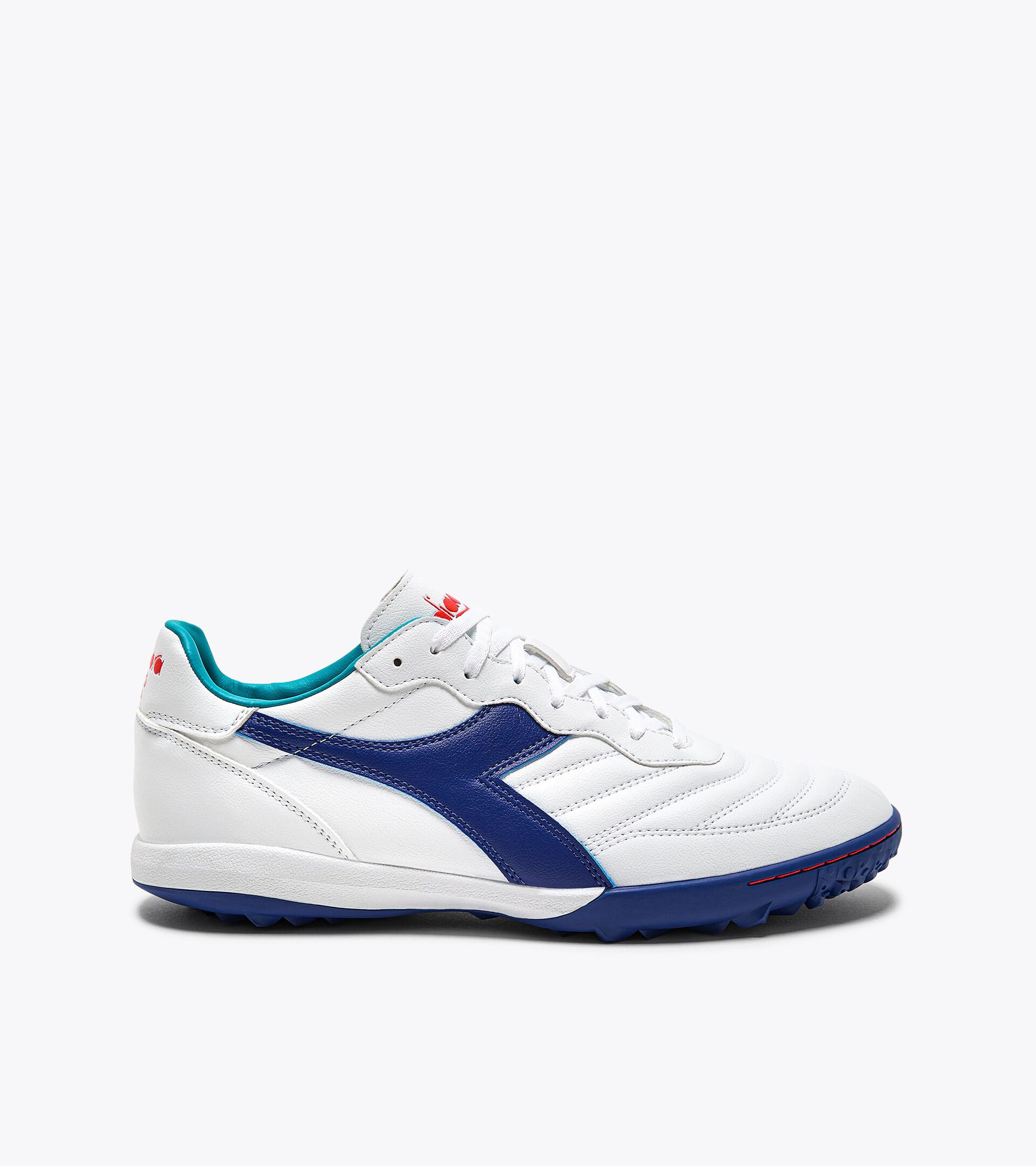 Calcio boots for synthetic turfs or firm ground - Men's BRASIL 2 R TFR WHITE/NAVY - Diadora