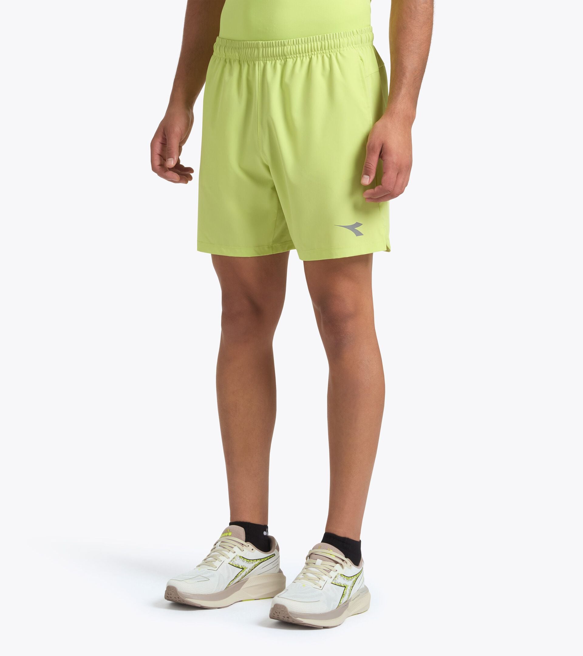 7&rsquo;&rsquo; Running Shorts - Men&rsquo;s SHORTS 7 WILD LIME GREEN - Diadora