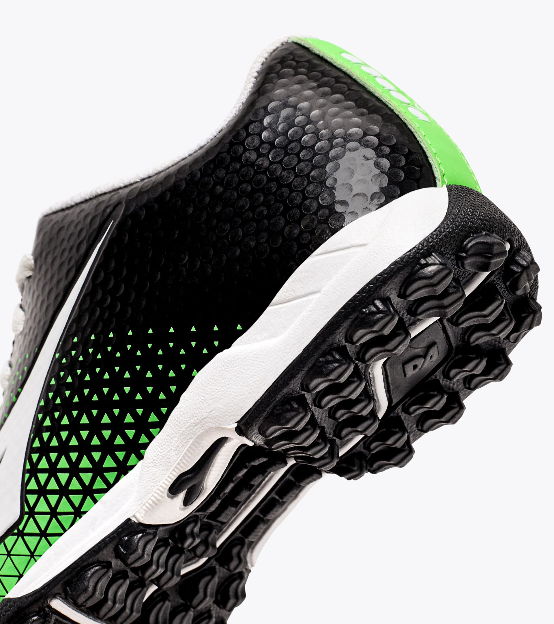 Calcio boots for synthetic ground - Junior CATTURA GR TF JR BLACK/WHITE/GREEN FLUO - Diadora