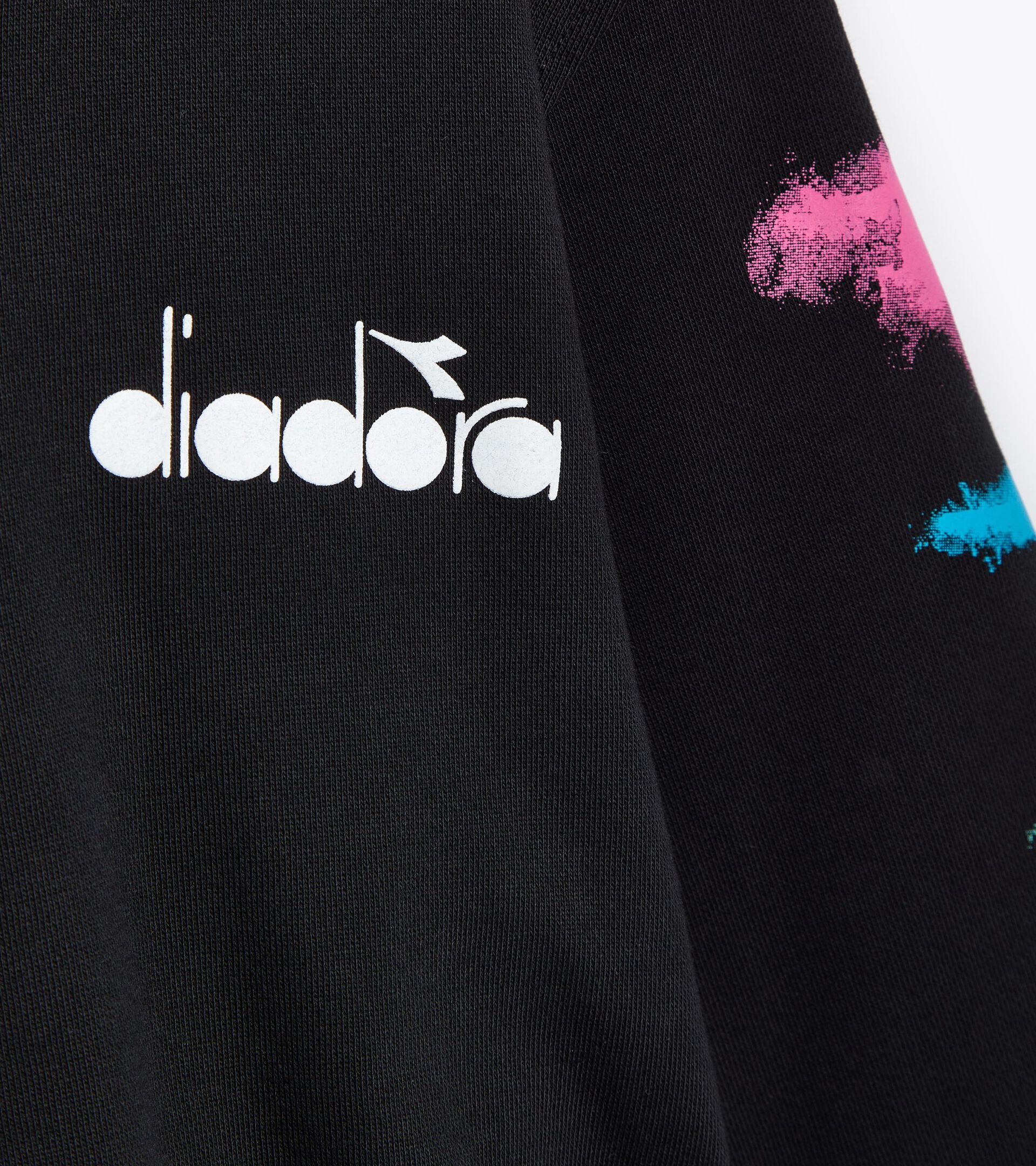 Sweat-shirt cropped à capuche - Fille
 JG.HOODIE FZ CROP WATER COLOR NOIR - Diadora