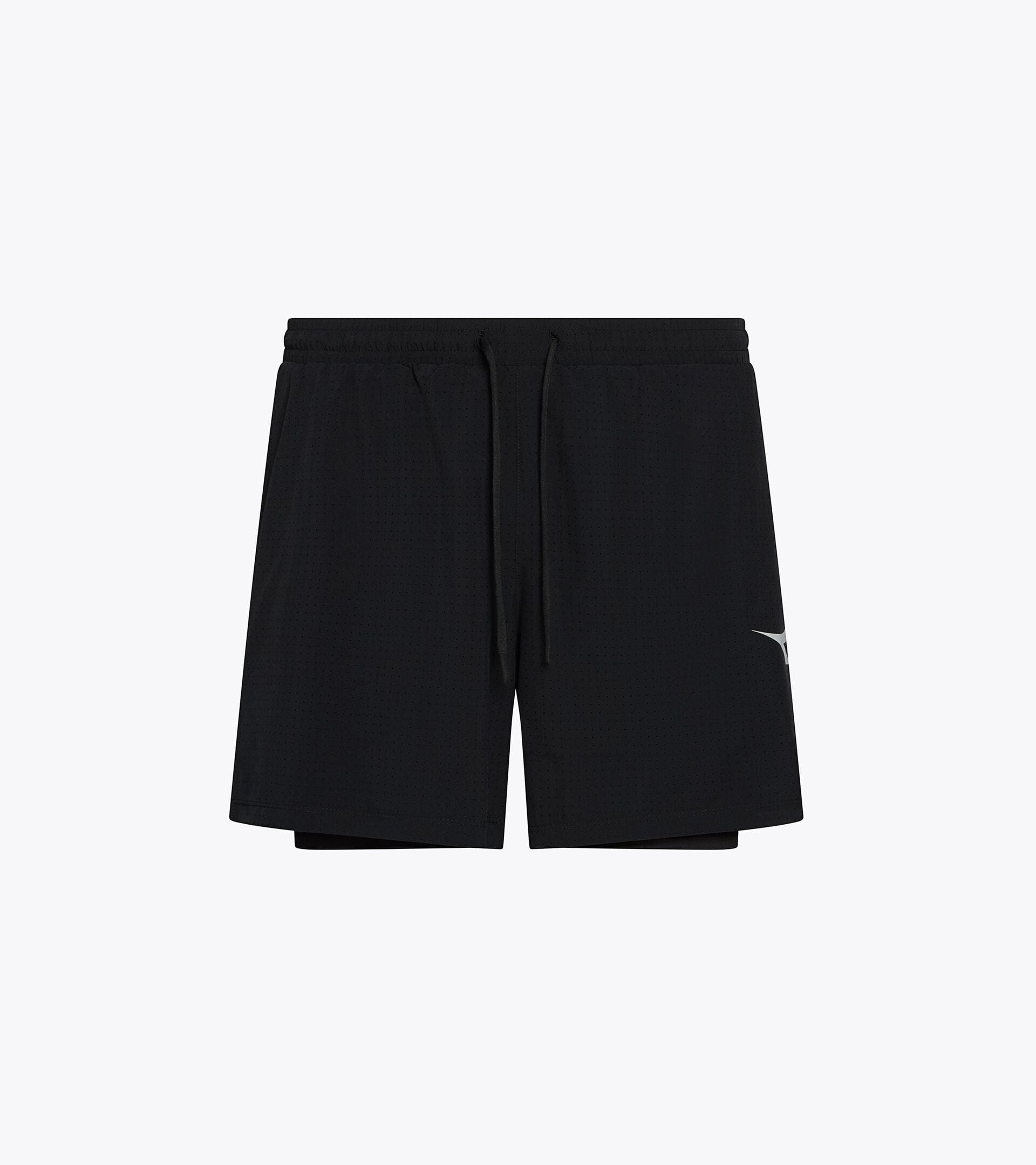 Running-Shorts 2-in-1 5'' - Training - Herren SHORTS 2IN1 5 SCHWARZ - Diadora
