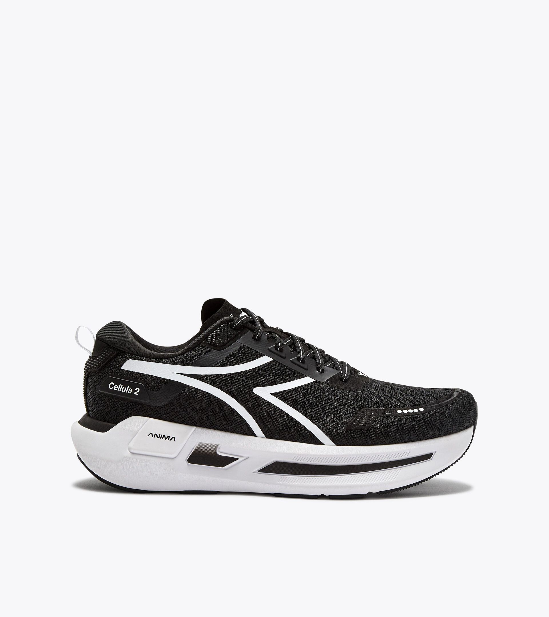 Neutral running shoe - Comfort and stability - Men&rsquo;s CELLULA 2 BLACK /WHITE - Diadora