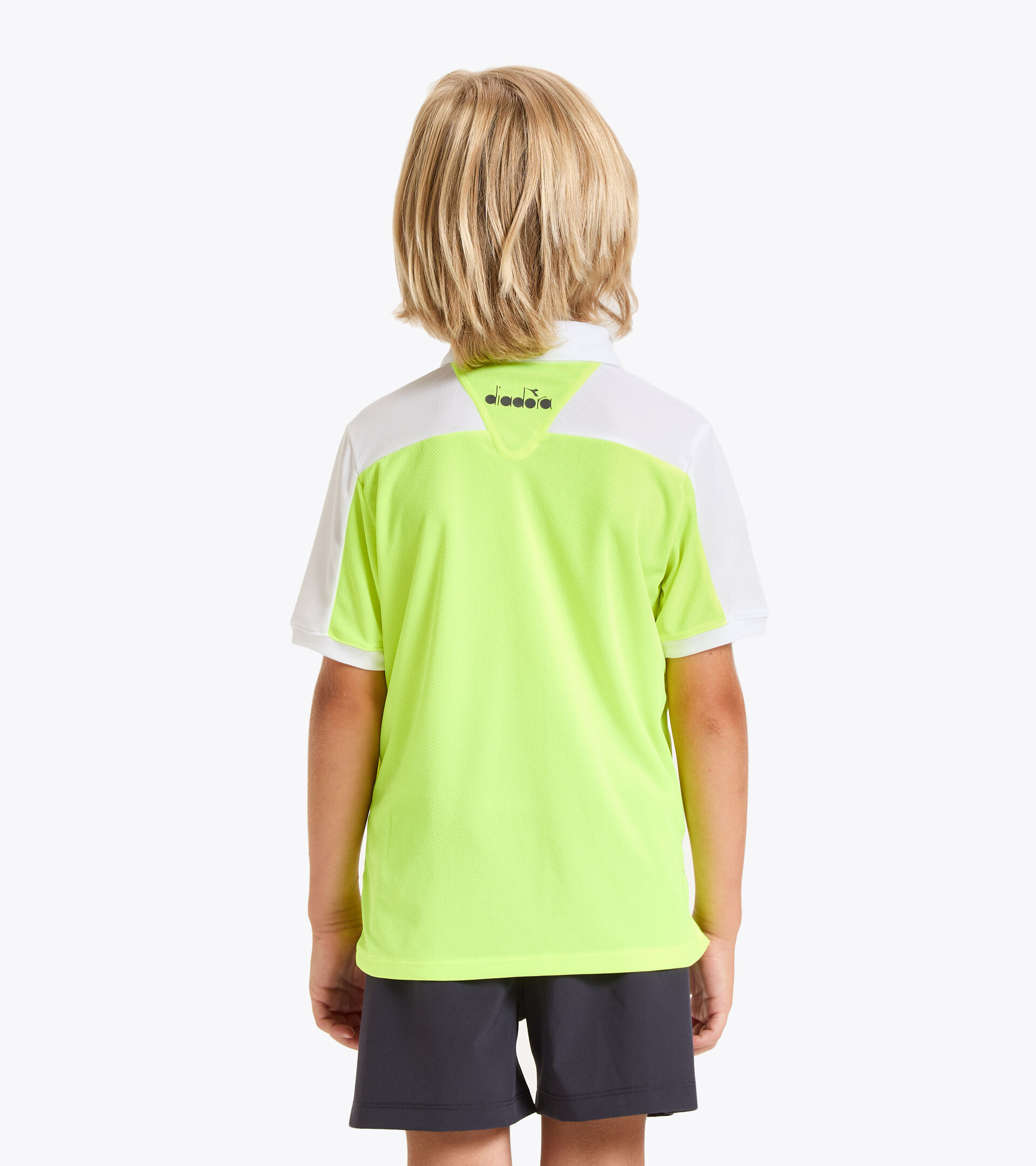 Tennis polo shirt - Junior J. POLO COURT FLUO YELLOW DD - Diadora