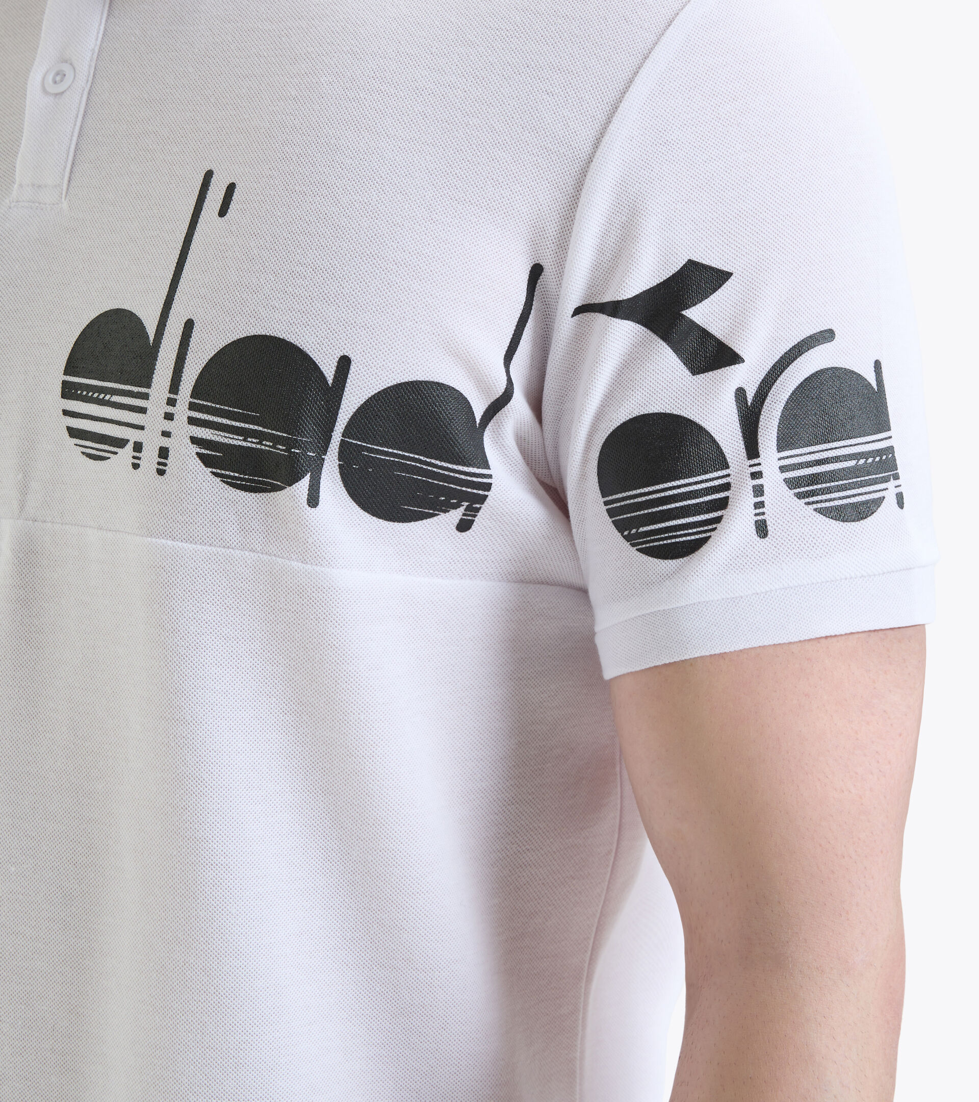 Short-sleeved tennis polo-shirt - Men SS POLO COACH OPTICAL WHITE - Diadora