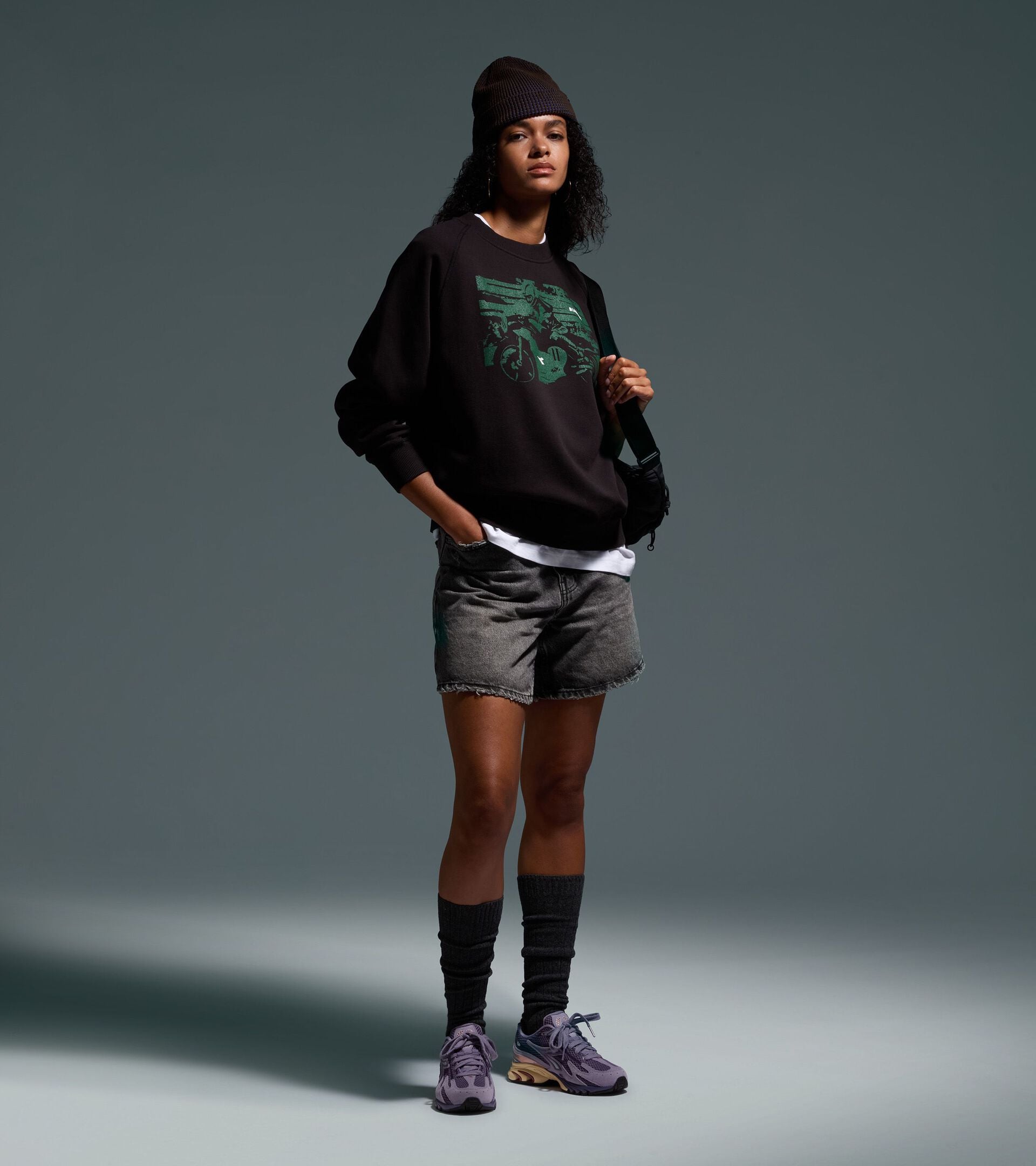 Legacy Crewneck Sweatshirt - Made In Italy - All-gender SWEATSHIRT CREW LEGACY JET BLACK - Diadora