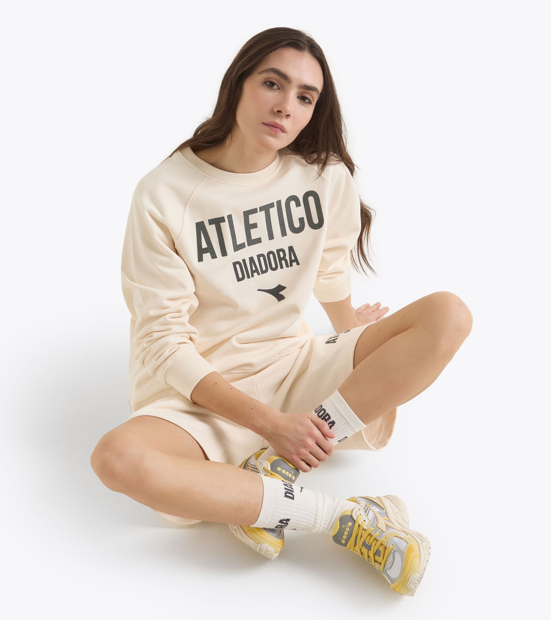 Legacy crewneck - Made in Italy - All-gender SWEATSHIRT LEGACY WHITE ALYSSUM - Diadora