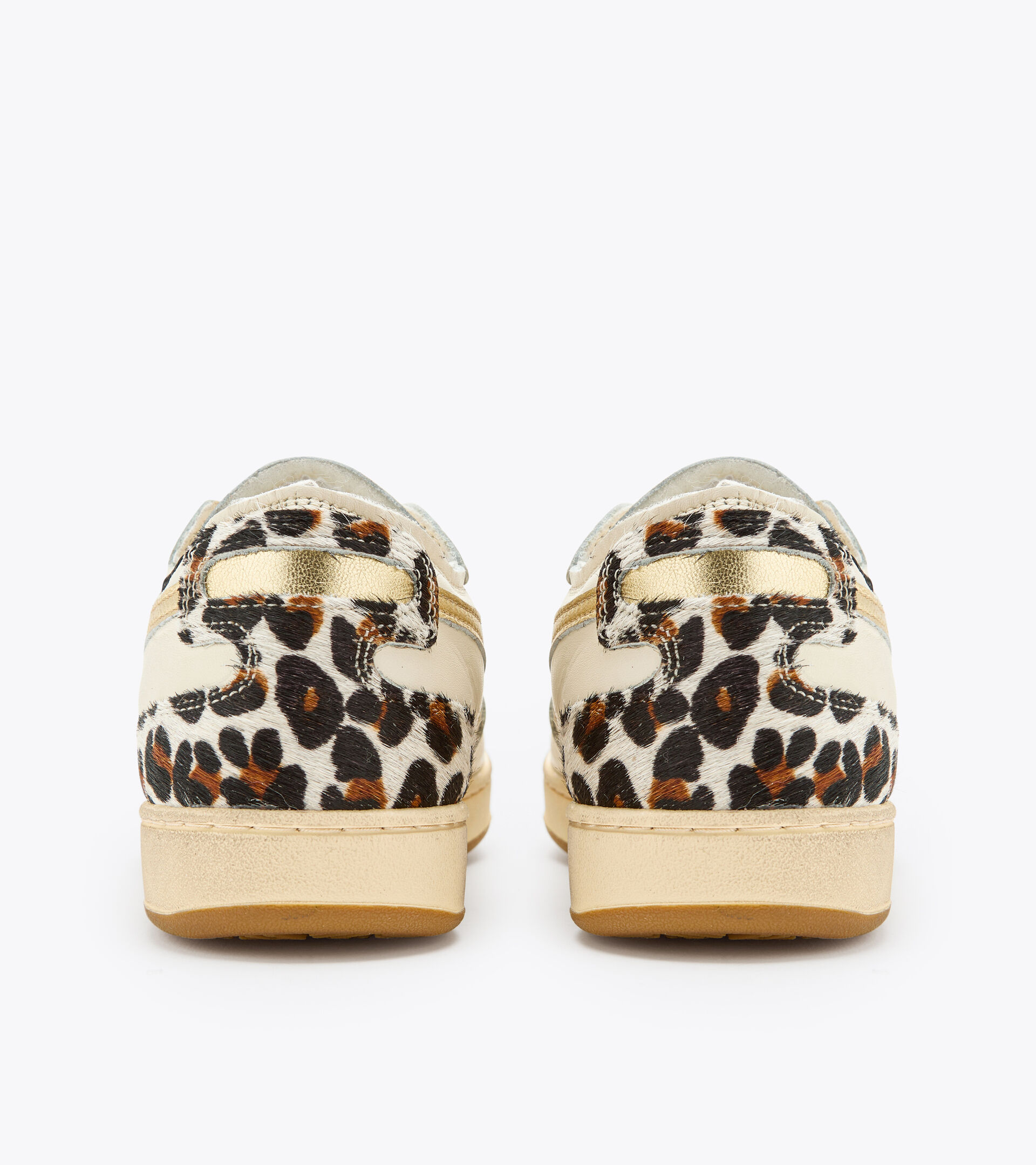 Heritage shoes - Women MI BASKET ROW CUT METALLIC ANIMALIER WN ANTIQUE WHITE - Diadora