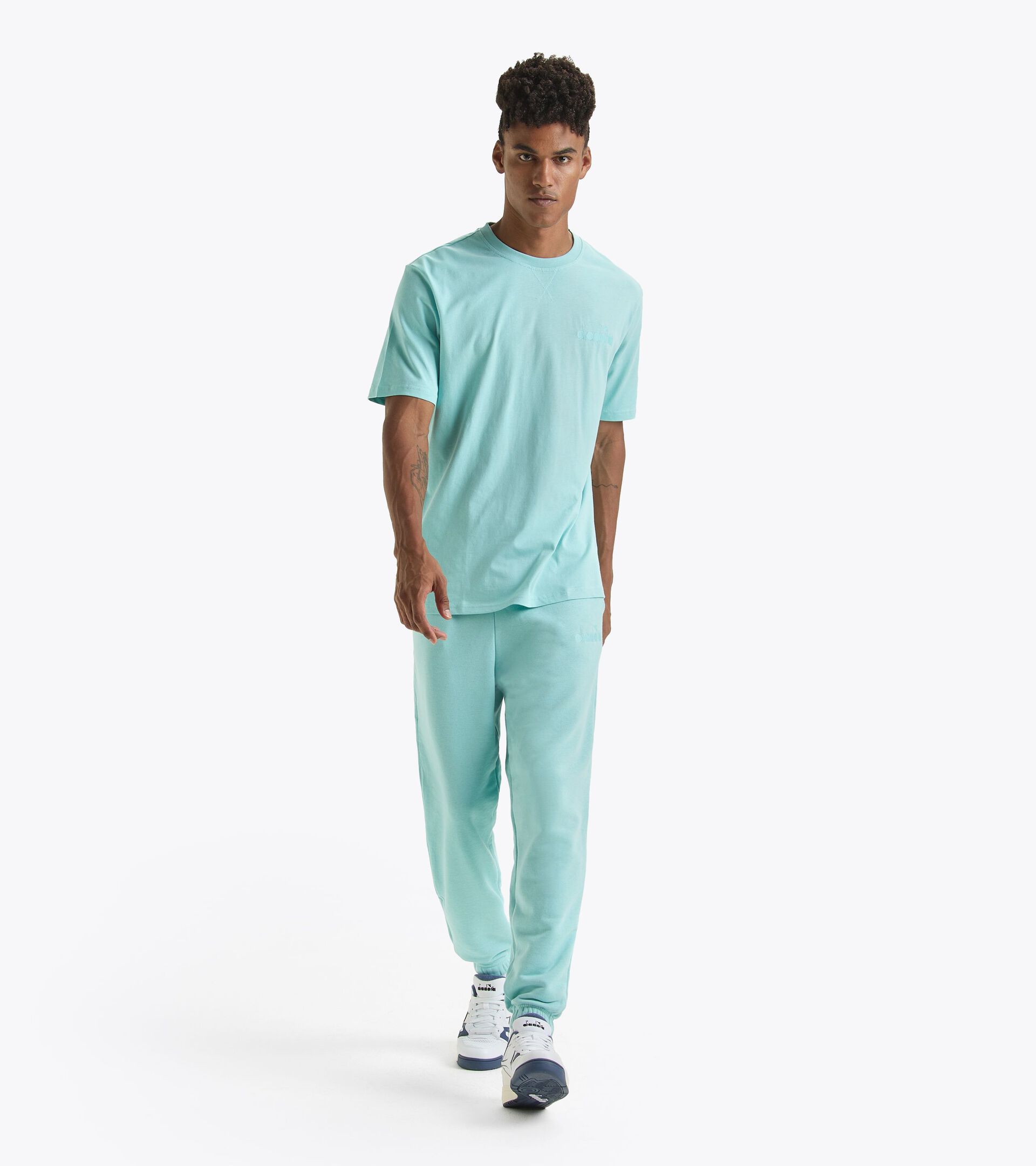 Jogger pants - Gender Neutral PANT ATHL. LOGO TURQUOISE (65135) - Diadora